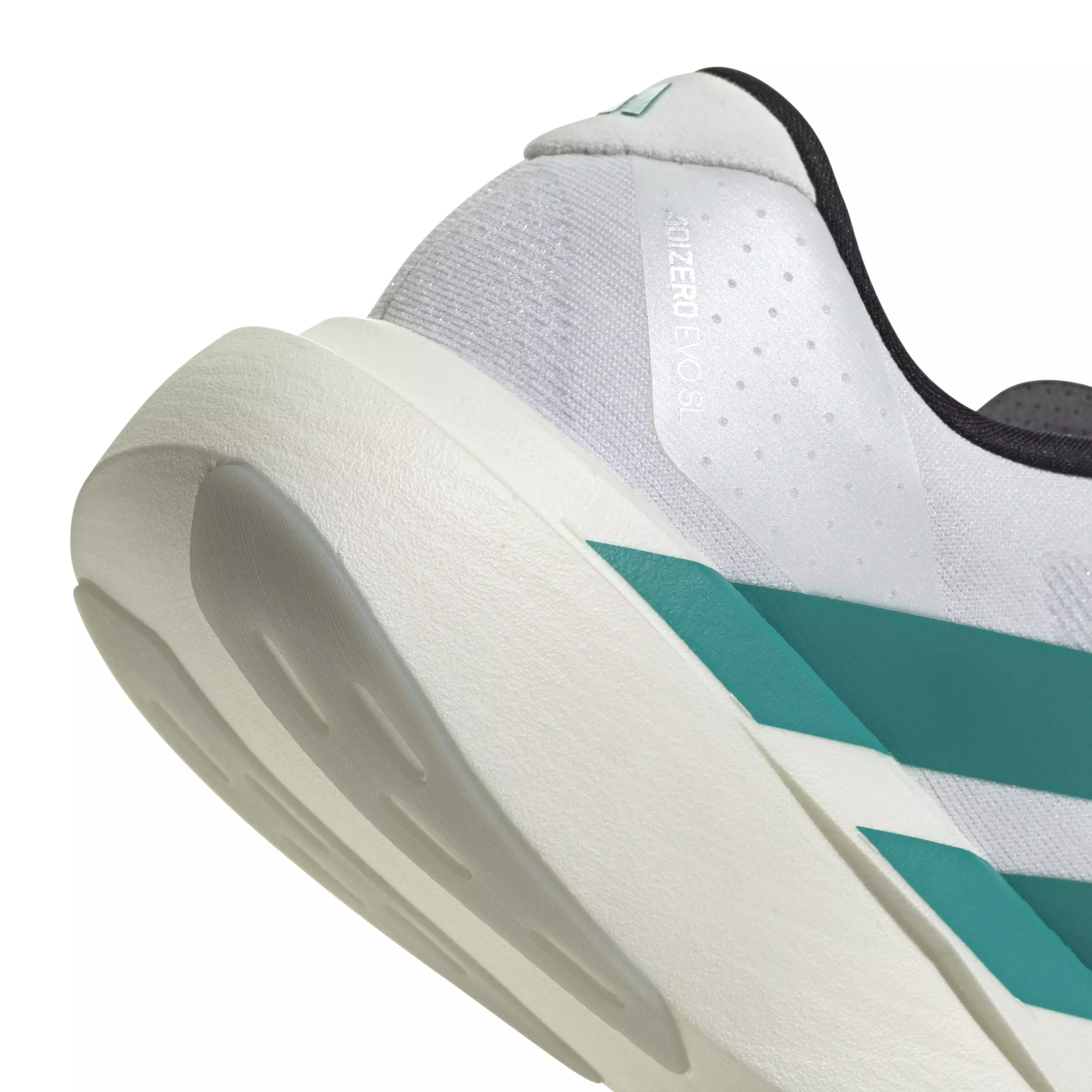 adidas Adizero EVO SL "Ftwr White/Pure Teal/Grey Four" Men's Running Shoe - WHITE/TEAL/GREY