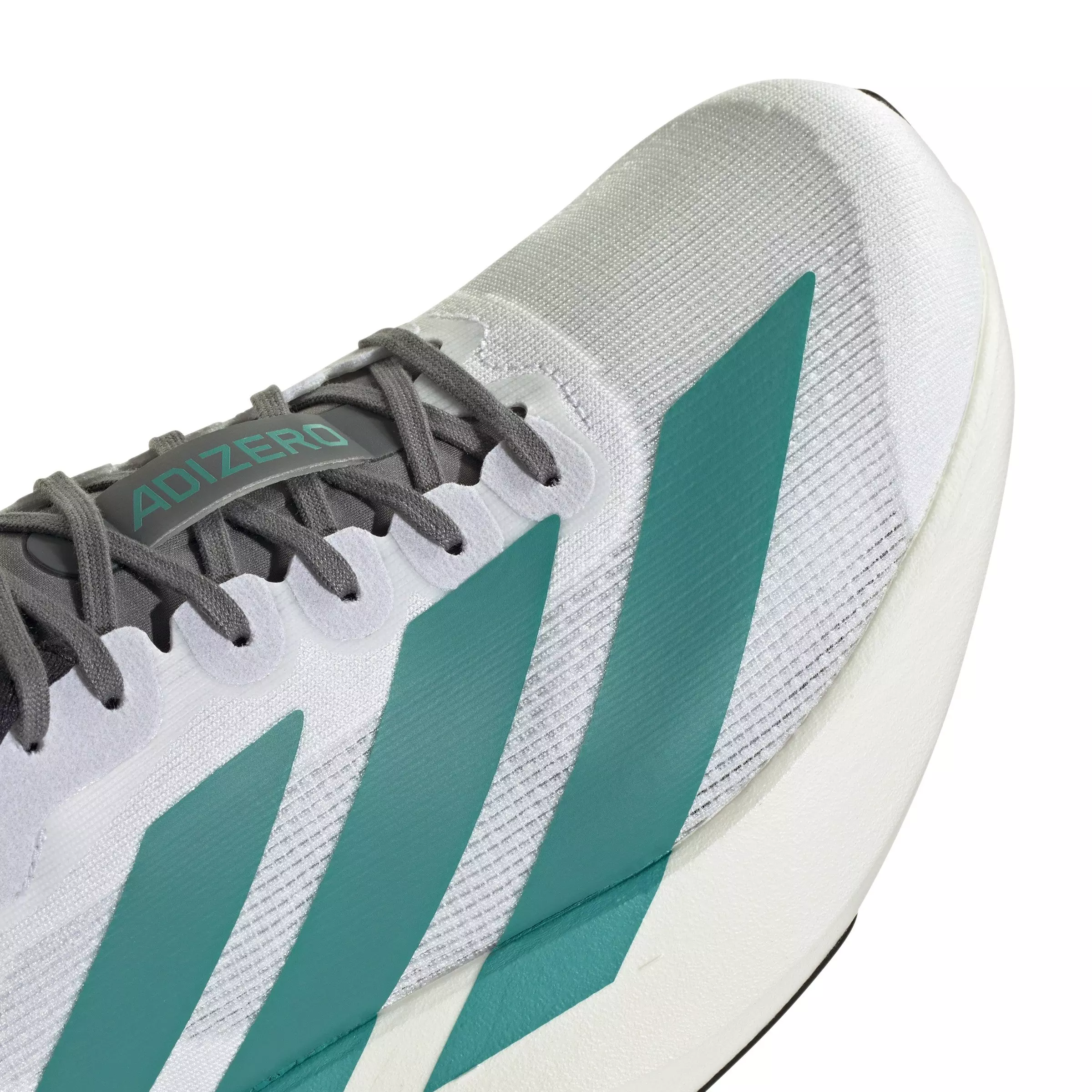 adidas Adizero EVO SL "Ftwr White/Pure Teal/Grey Four" Men's Running Shoe - WHITE/TEAL/GREY