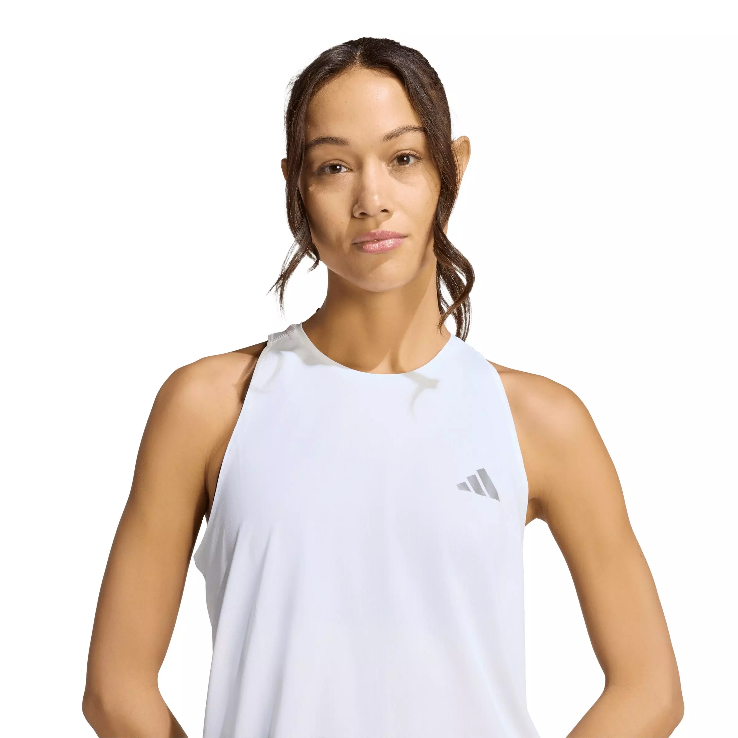 adidas Women's ADI365 Running Climacool Iconic Tank Top - White - WHITE