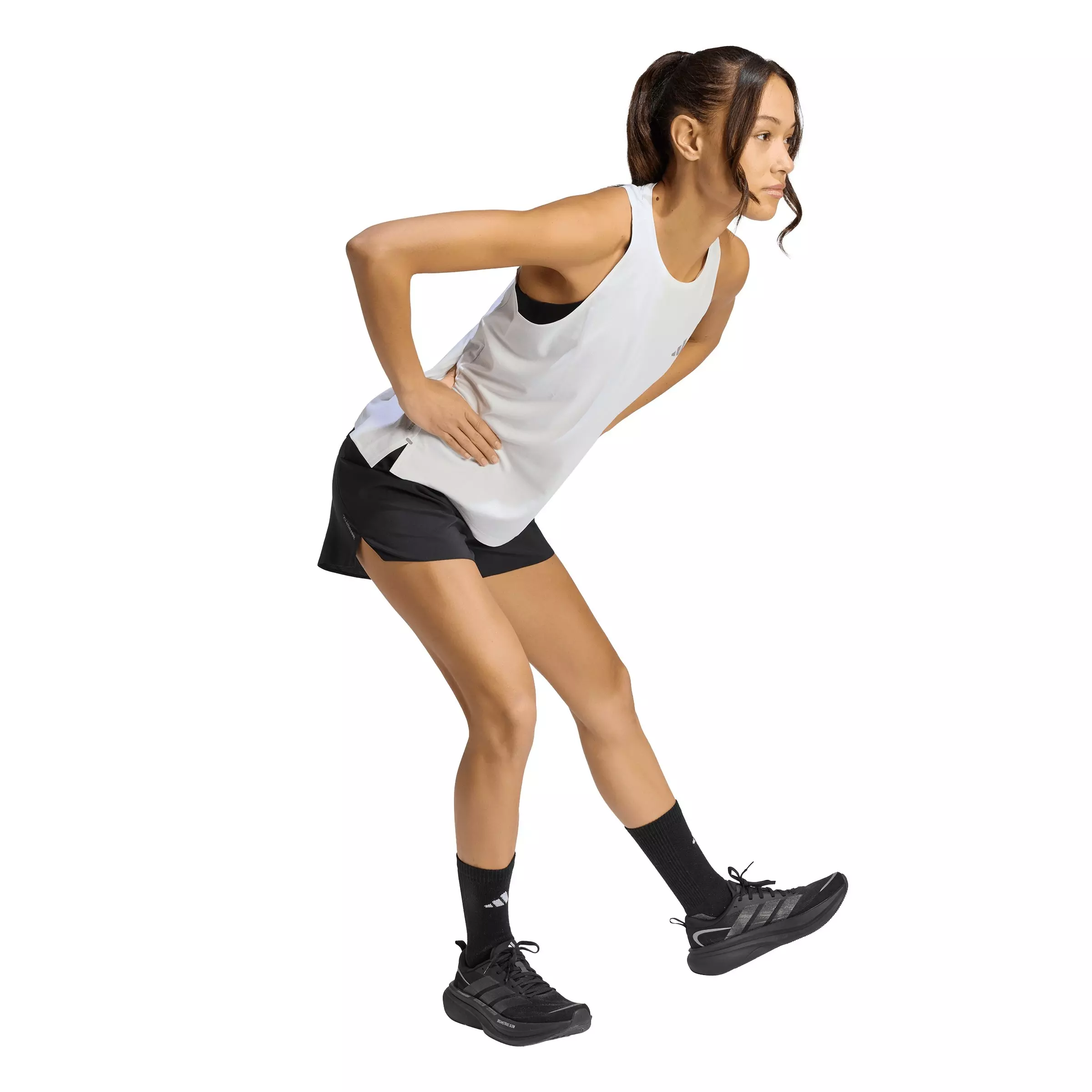 adidas Women's ADI365 Running Climacool Iconic Tank Top - White - WHITE