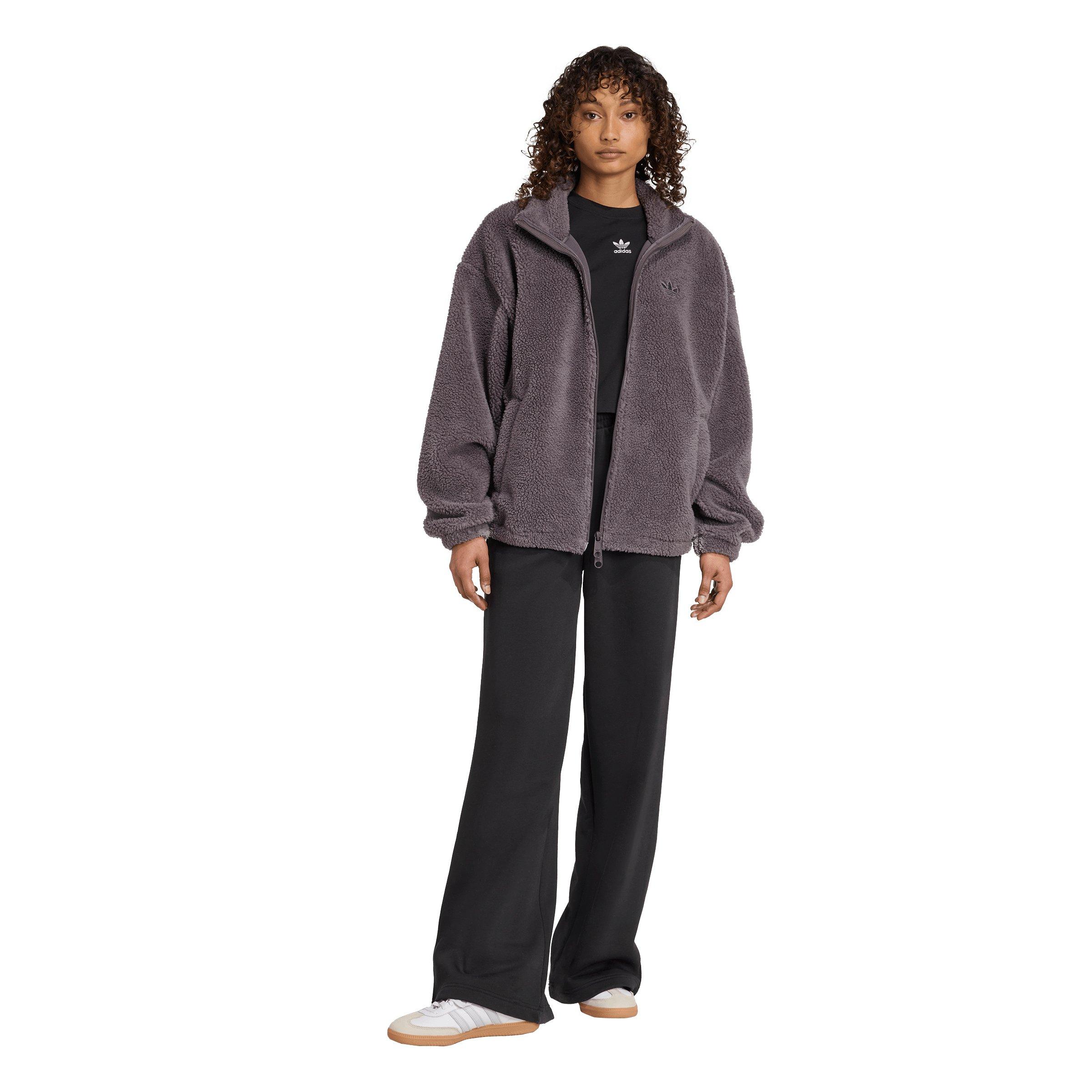 adidas Originals Women's Essentials Wide Leg Fleece Pants - Black - BLACK Thumbnail View 5