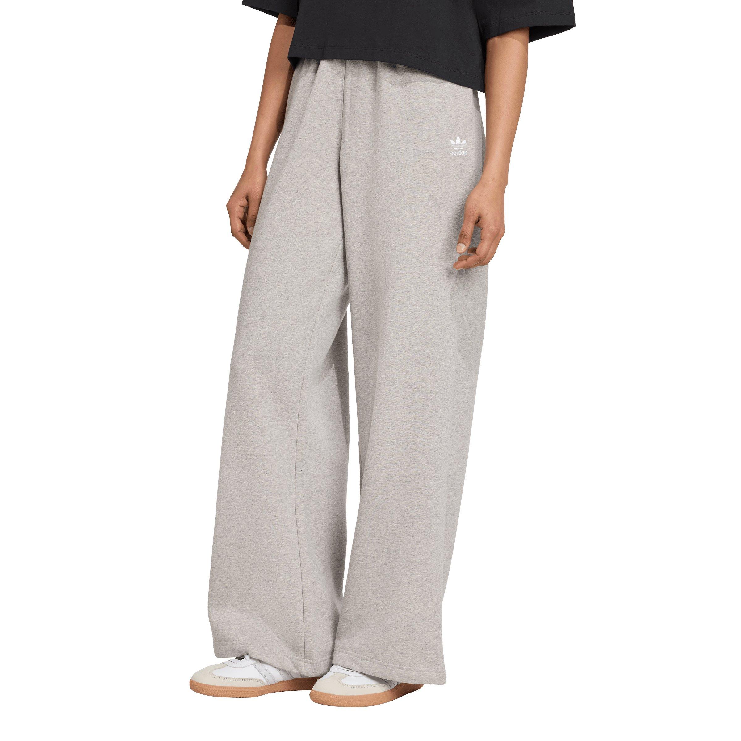 adidas Originals Women's Essentials Wide Leg Fleece Pants - Grey - GREY Thumbnail View 1