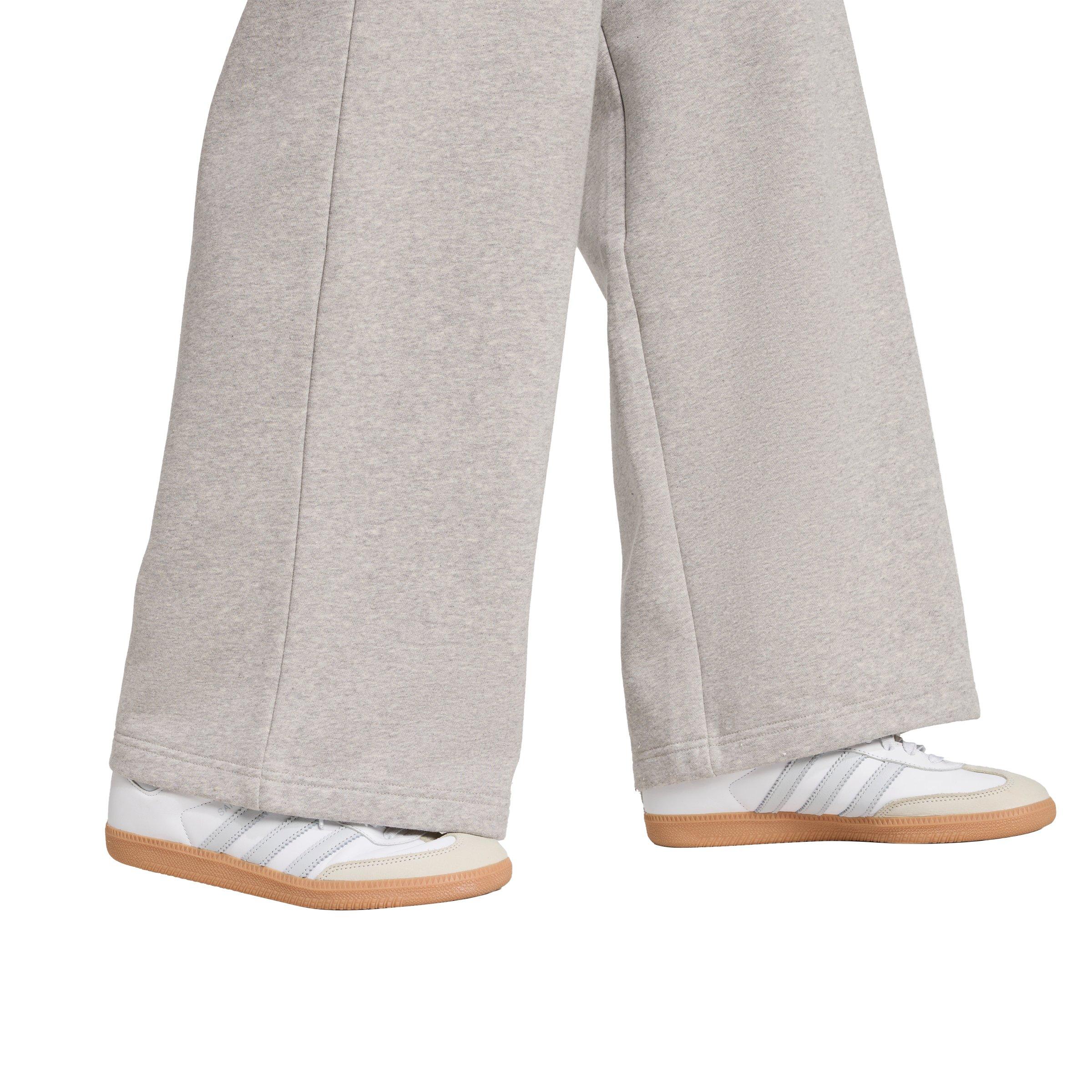 adidas Originals Women's Essentials Wide Leg Fleece Pants - Grey - GREY Thumbnail View 3