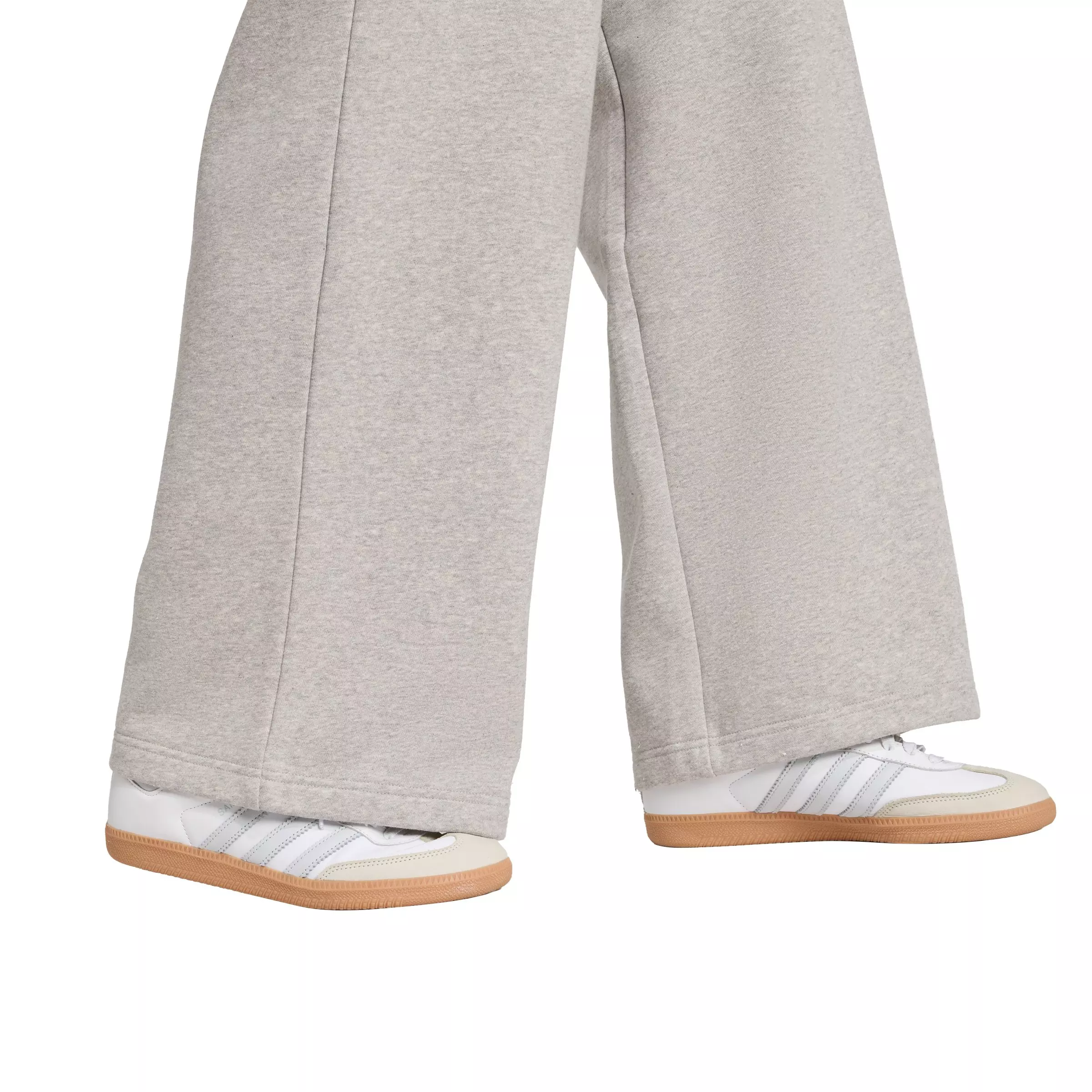 adidas Originals Women's Essentials Wide Leg Fleece Pants - Grey - GREY