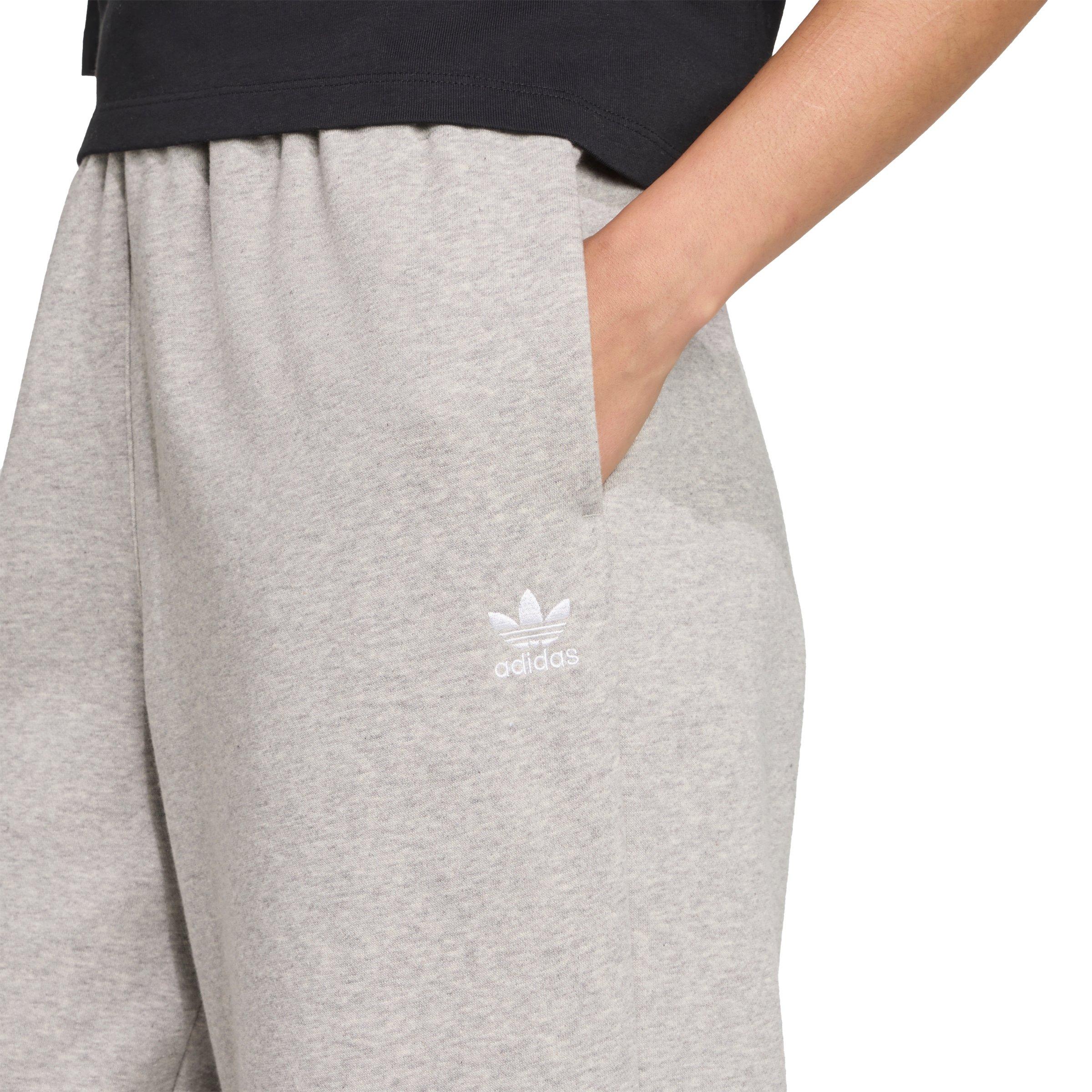 adidas Originals Women's Essentials Wide Leg Fleece Pants - Grey - GREY Thumbnail View 4