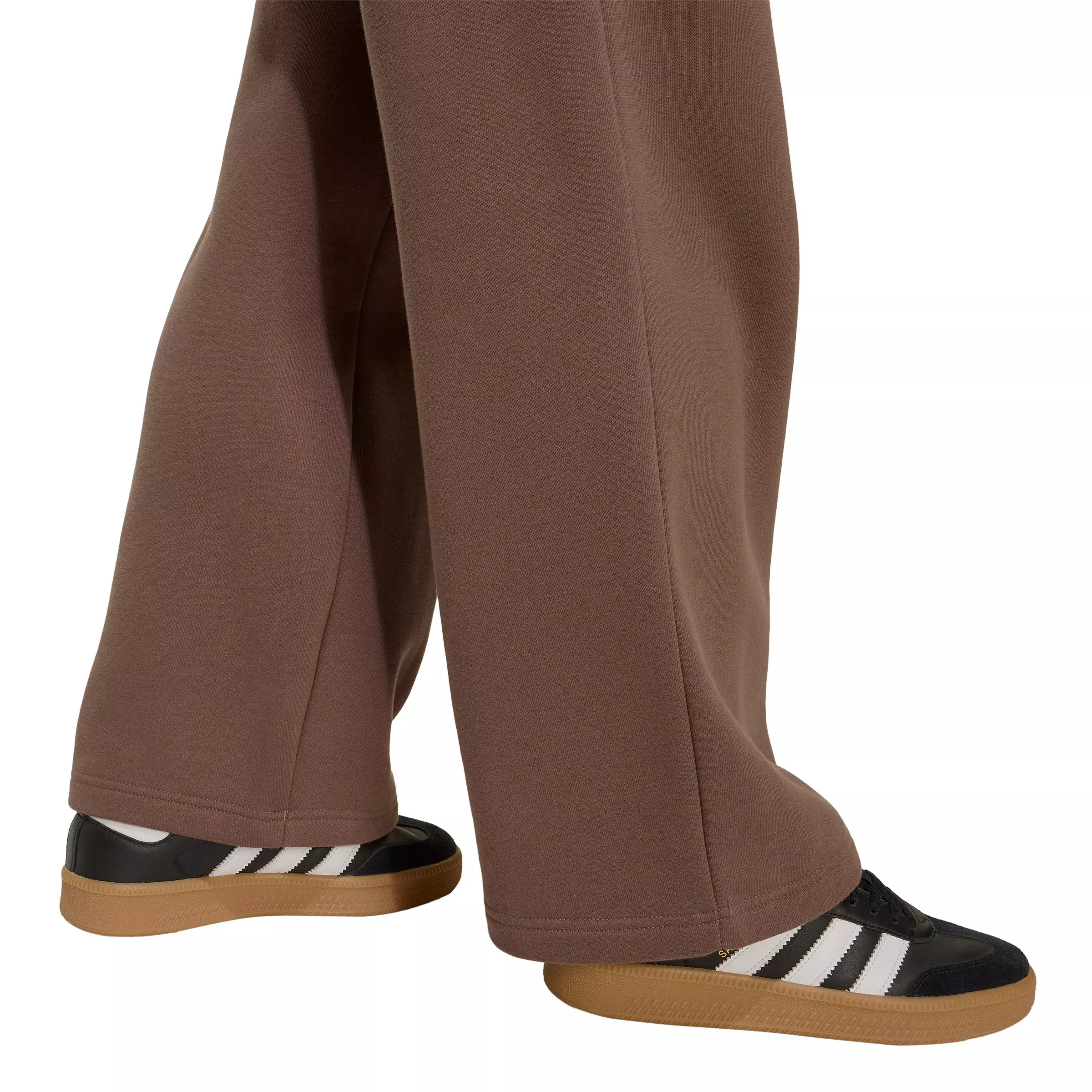adidas Originals Women's Essentials Wide Leg Fleece Pants - Brown - BROWN