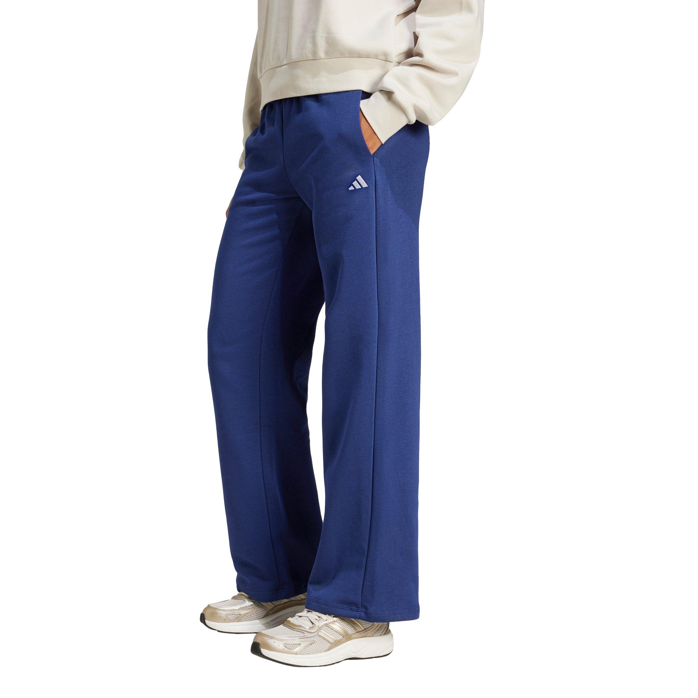 adidas Women's Essentials Small Logo Feel Cozy Open-Hem Joggers - Dark Blue - DARK BLUE Thumbnail View 1