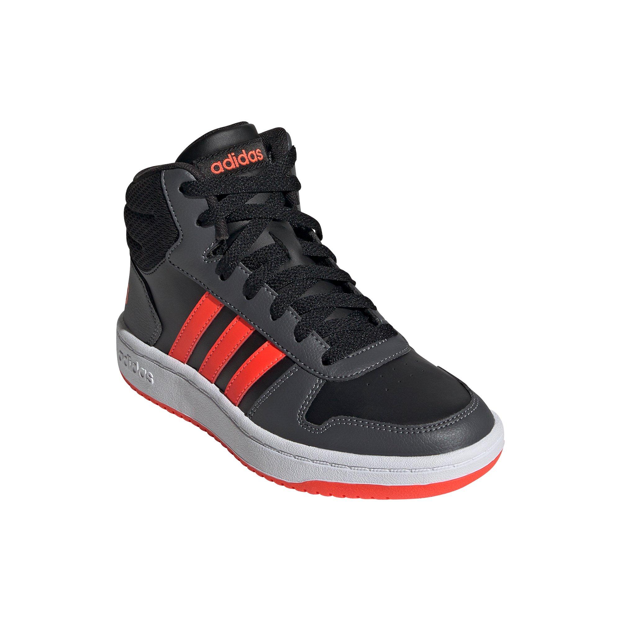 Adidas Youth LVL 029002 Gray/Red Basketball Athletic 2.5 Excellent Preowned
