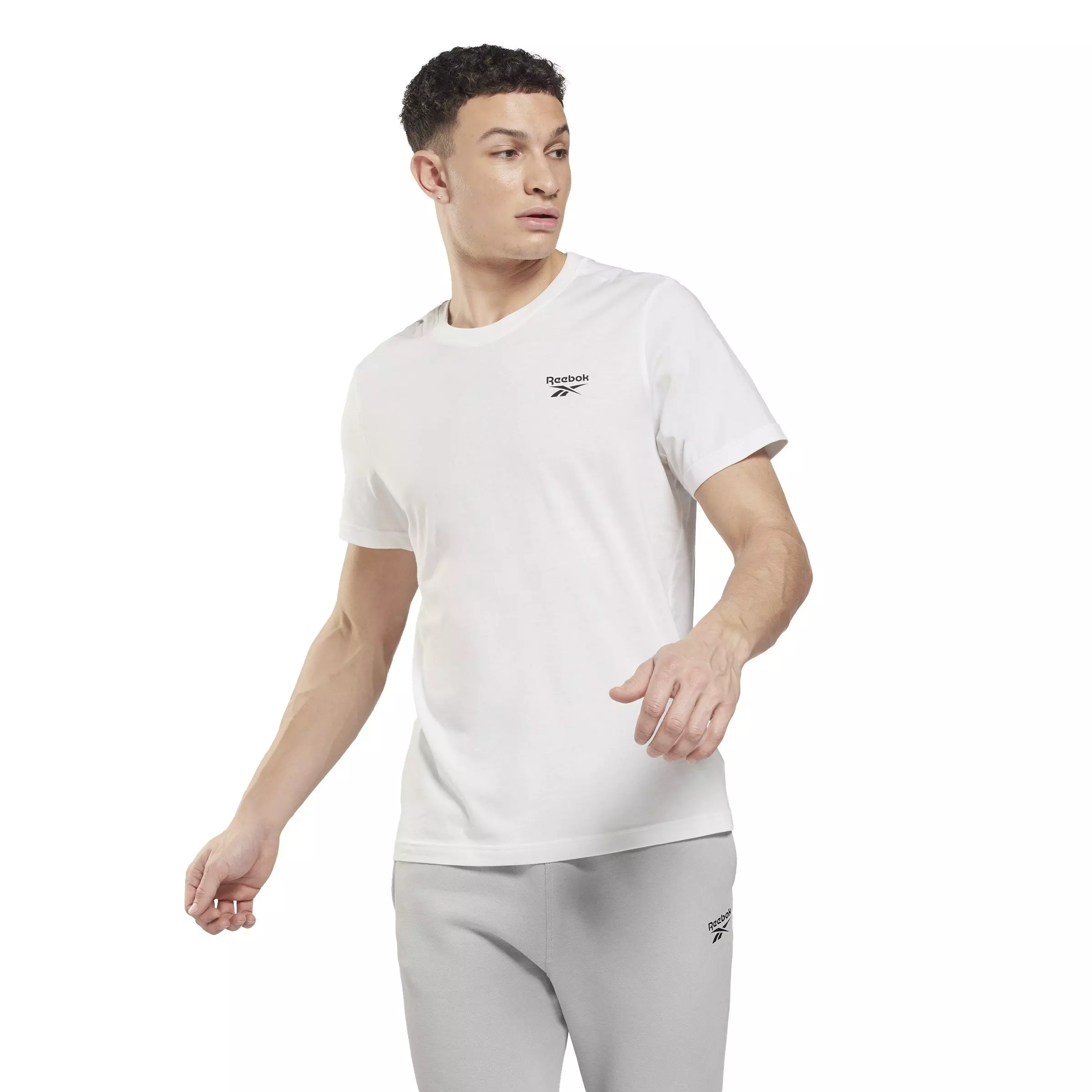Reebok Men's Identity Classics T-Shirt- White - WHITE