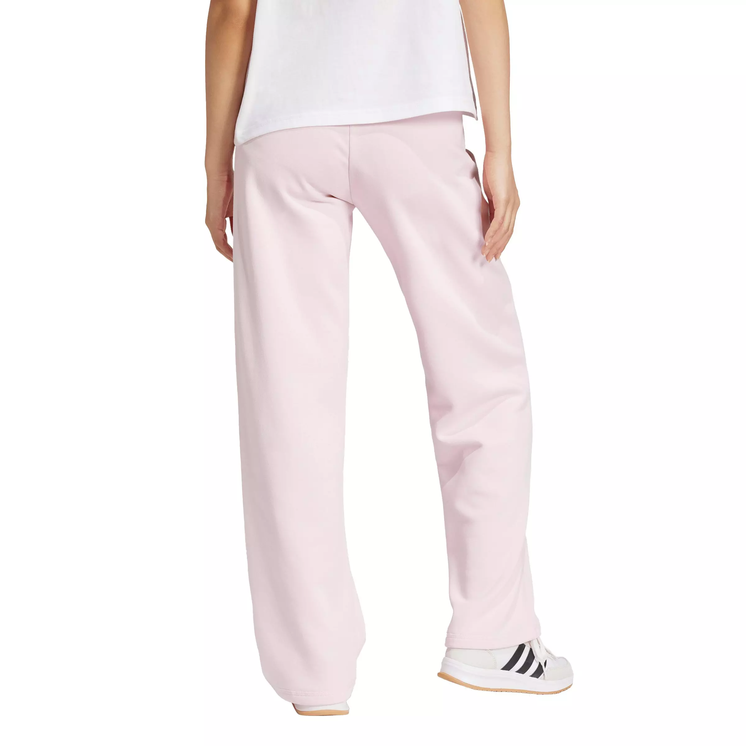 adidas Women's Essentials Small Logo Feel Cozy Open-Hem Joggers - Light Pink - LIGHT PINK