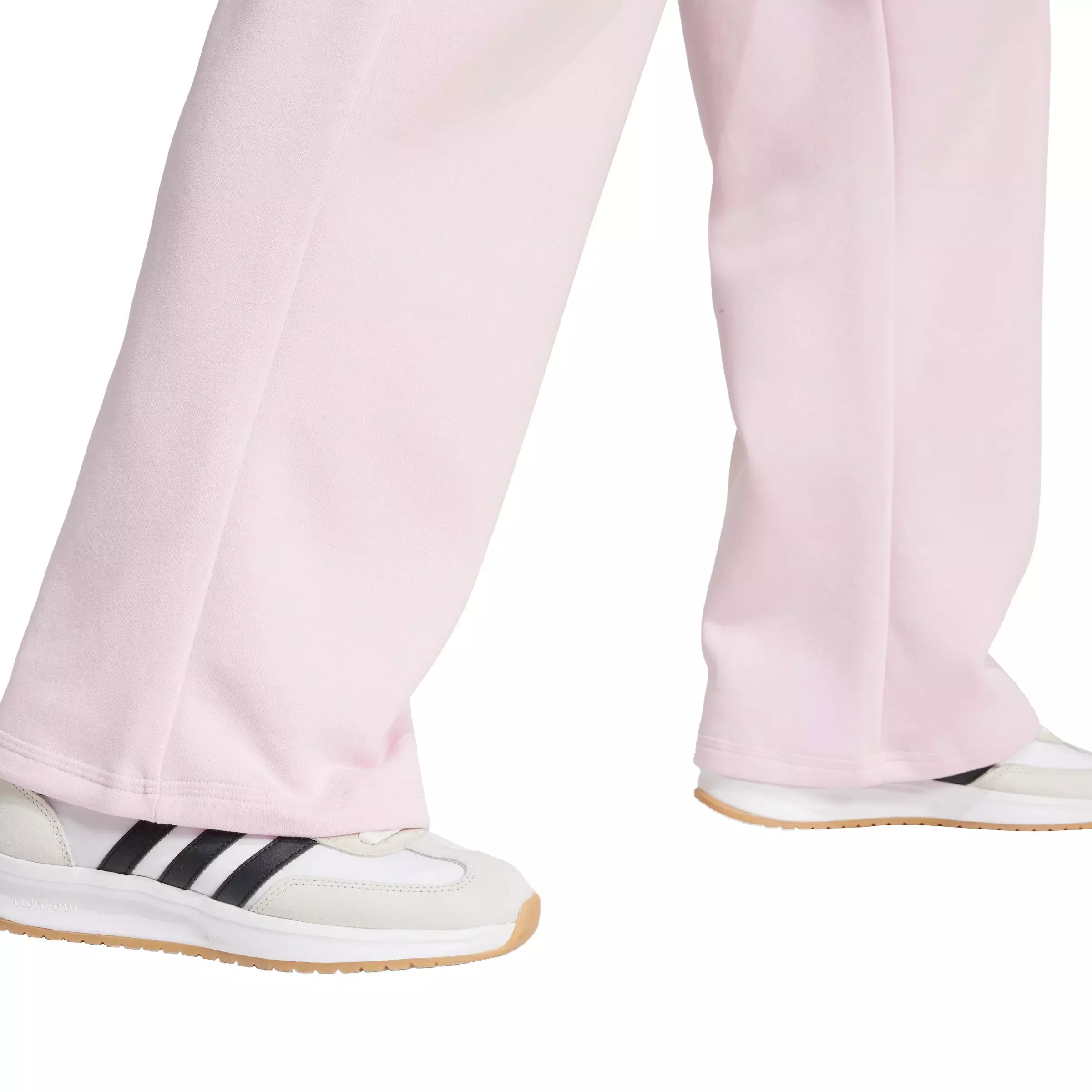 adidas Women's Essentials Small Logo Feel Cozy Open-Hem Joggers - Light Pink - LIGHT PINK