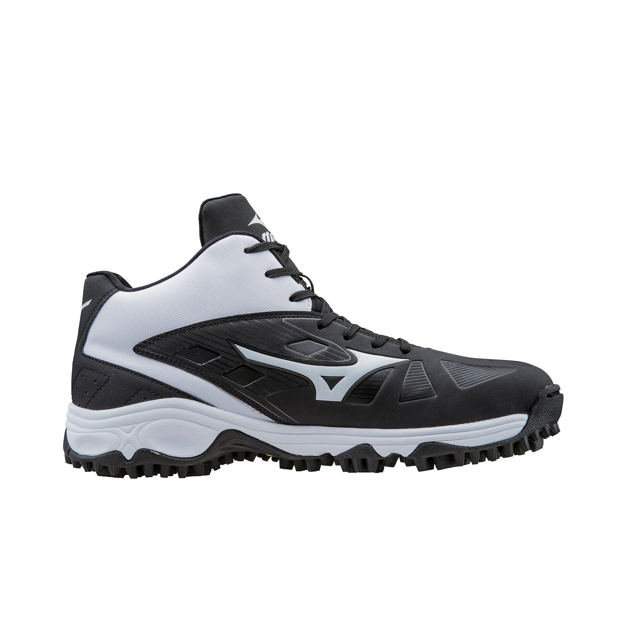 Mizuno 9 Spike Advanced Erupt 3 Men's Baseball Cleats - BLACK/WHITE Thumbnail View 1