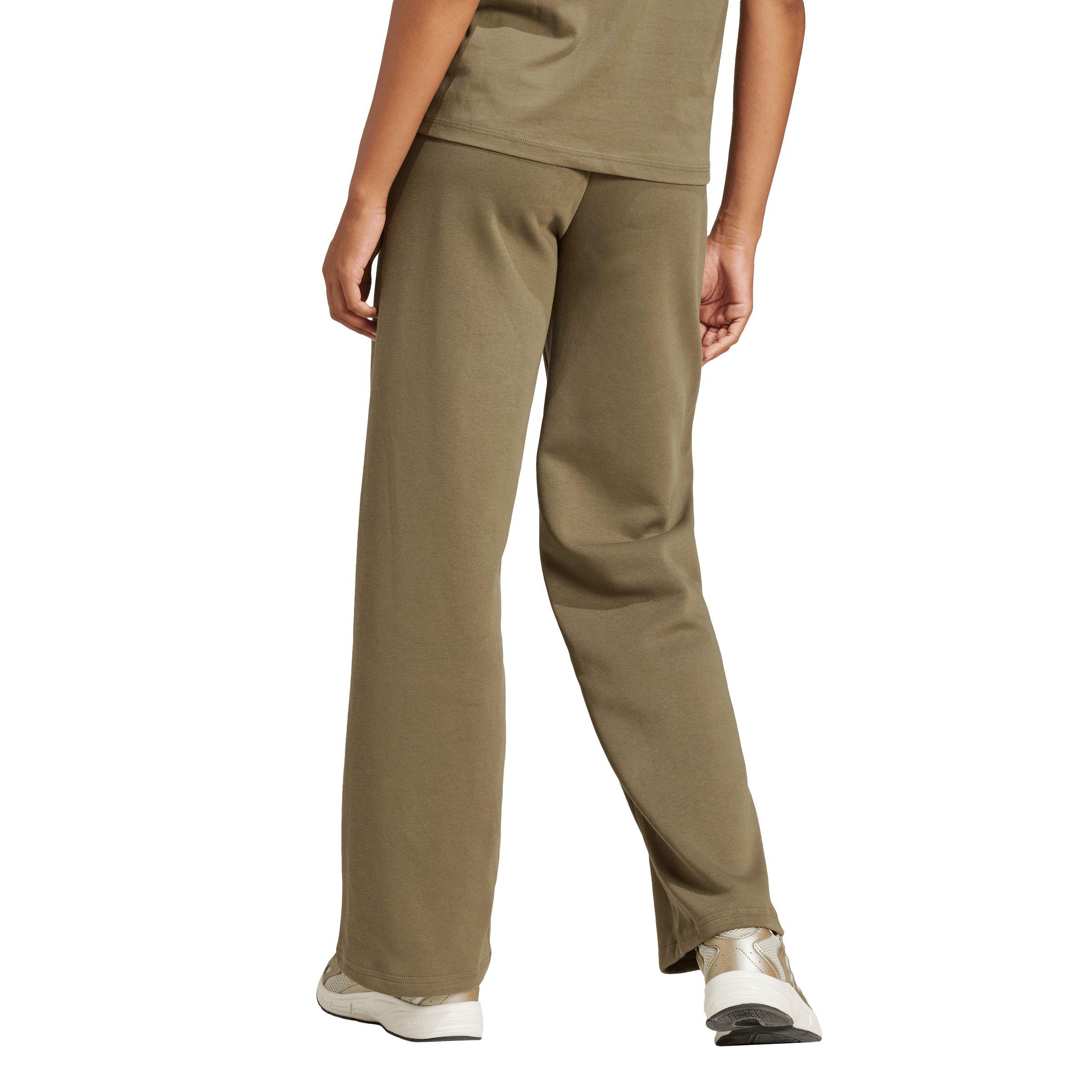 adidas Women's Essentials Small Logo Feel Cozy Open-Hem Joggers - Olive - OLIVE Thumbnail View 2