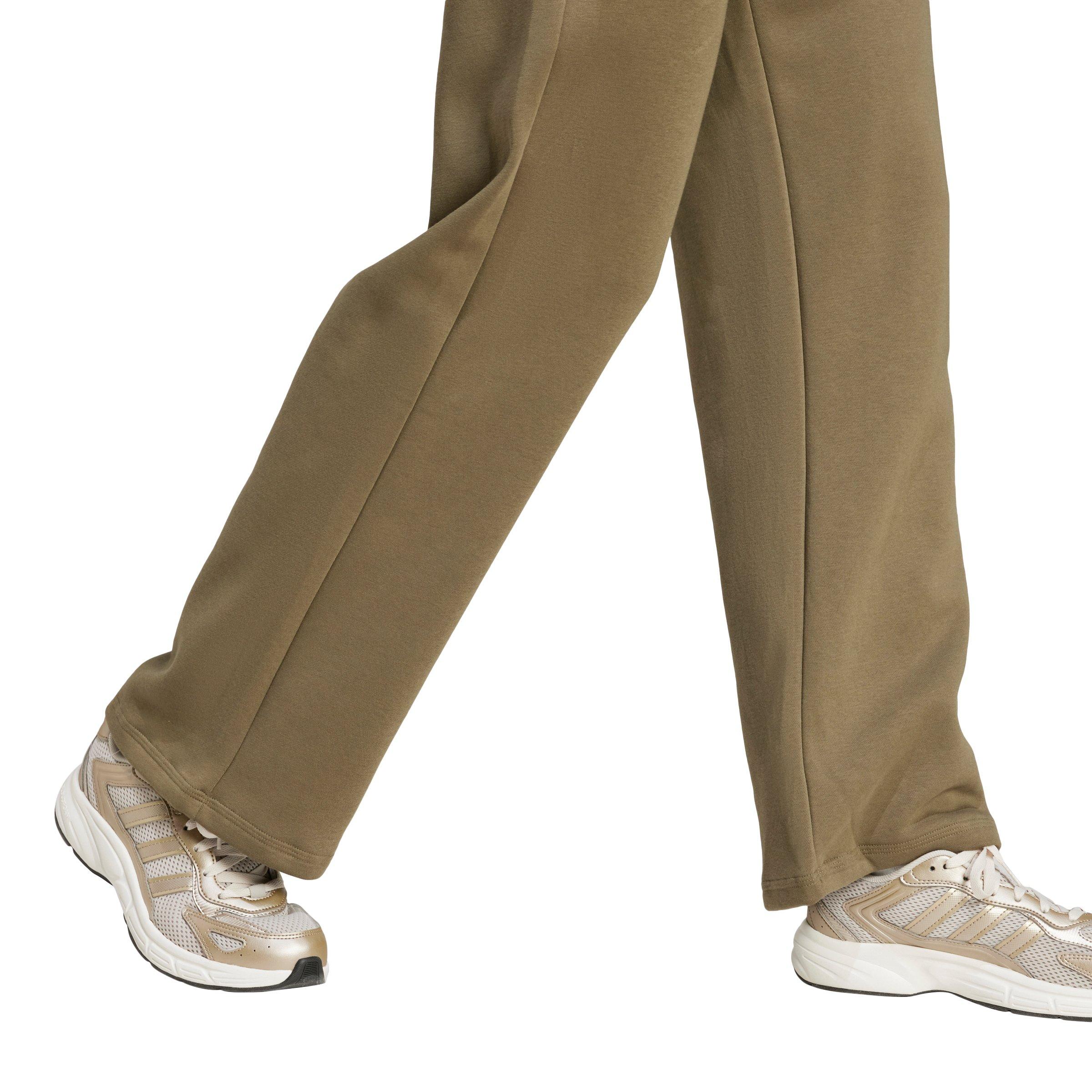 adidas Women's Essentials Small Logo Feel Cozy Open-Hem Joggers - Olive - OLIVE Thumbnail View 4