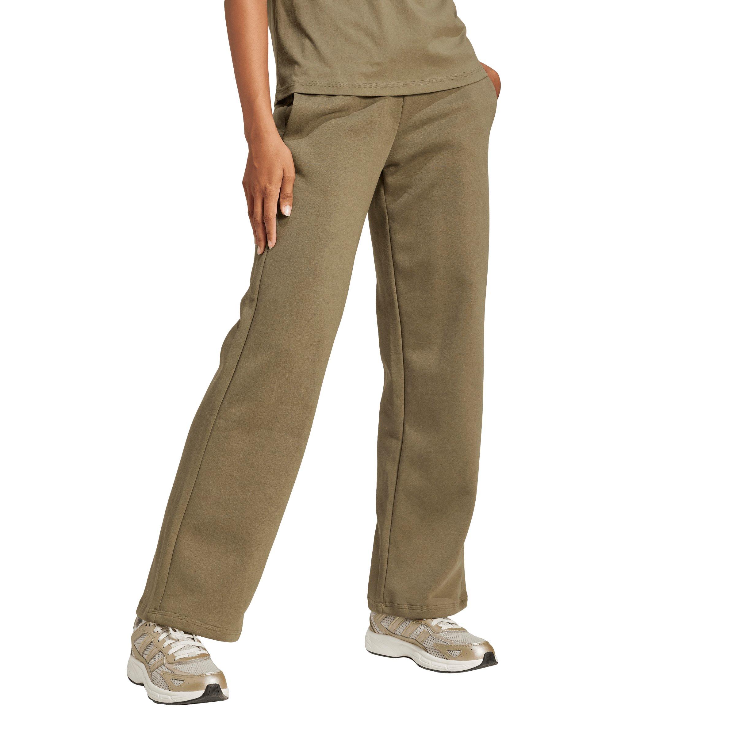 adidas Women's Essentials Small Logo Feel Cozy Open-Hem Joggers - Olive - OLIVE Thumbnail View 5