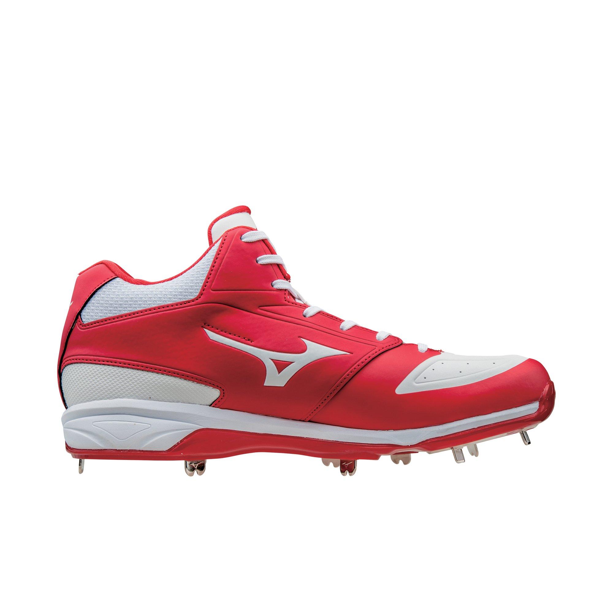 red mizuno baseball cleats