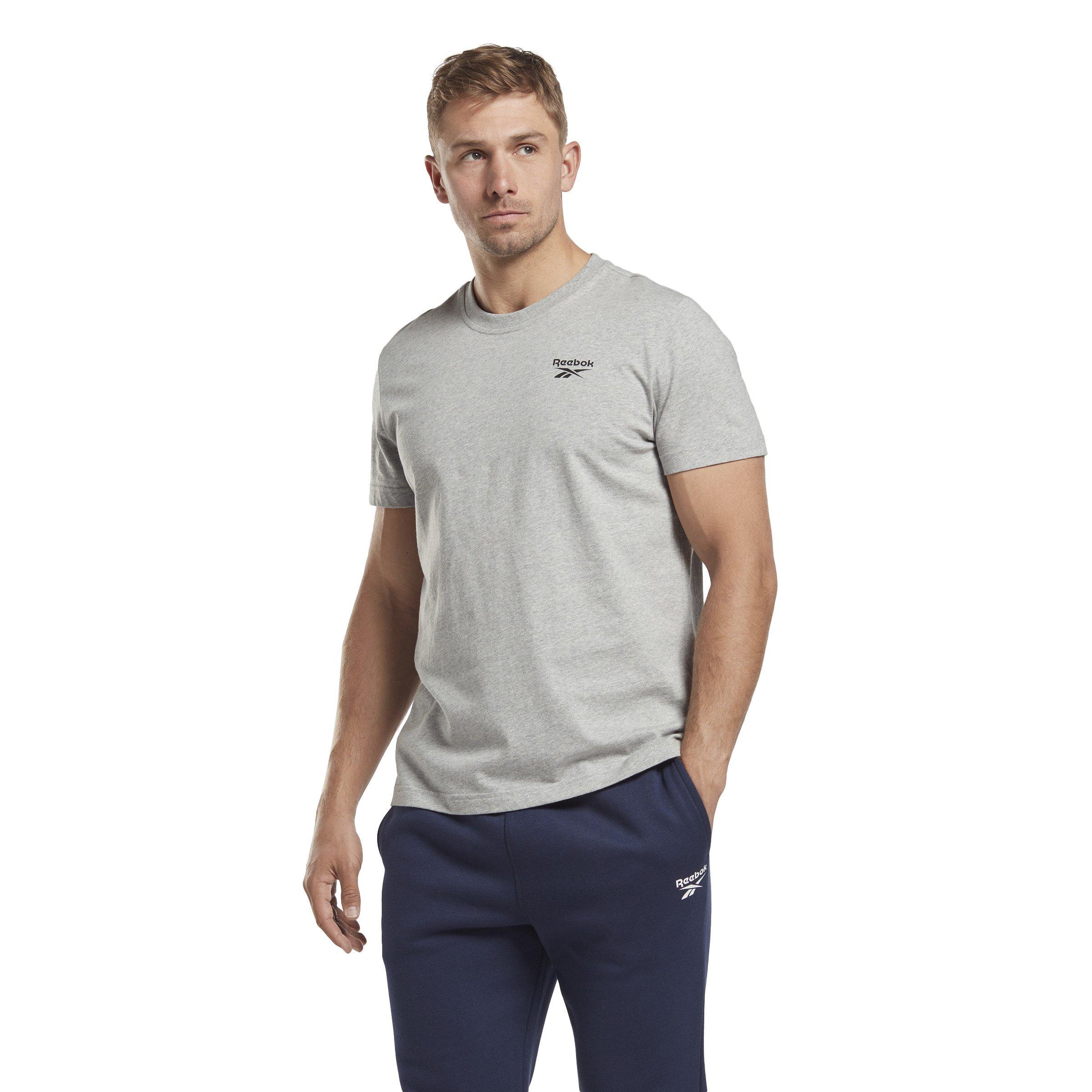 Reebok Men's Identity Classics T-Shirt- Grey - HEATHER/GREY Thumbnail View 1