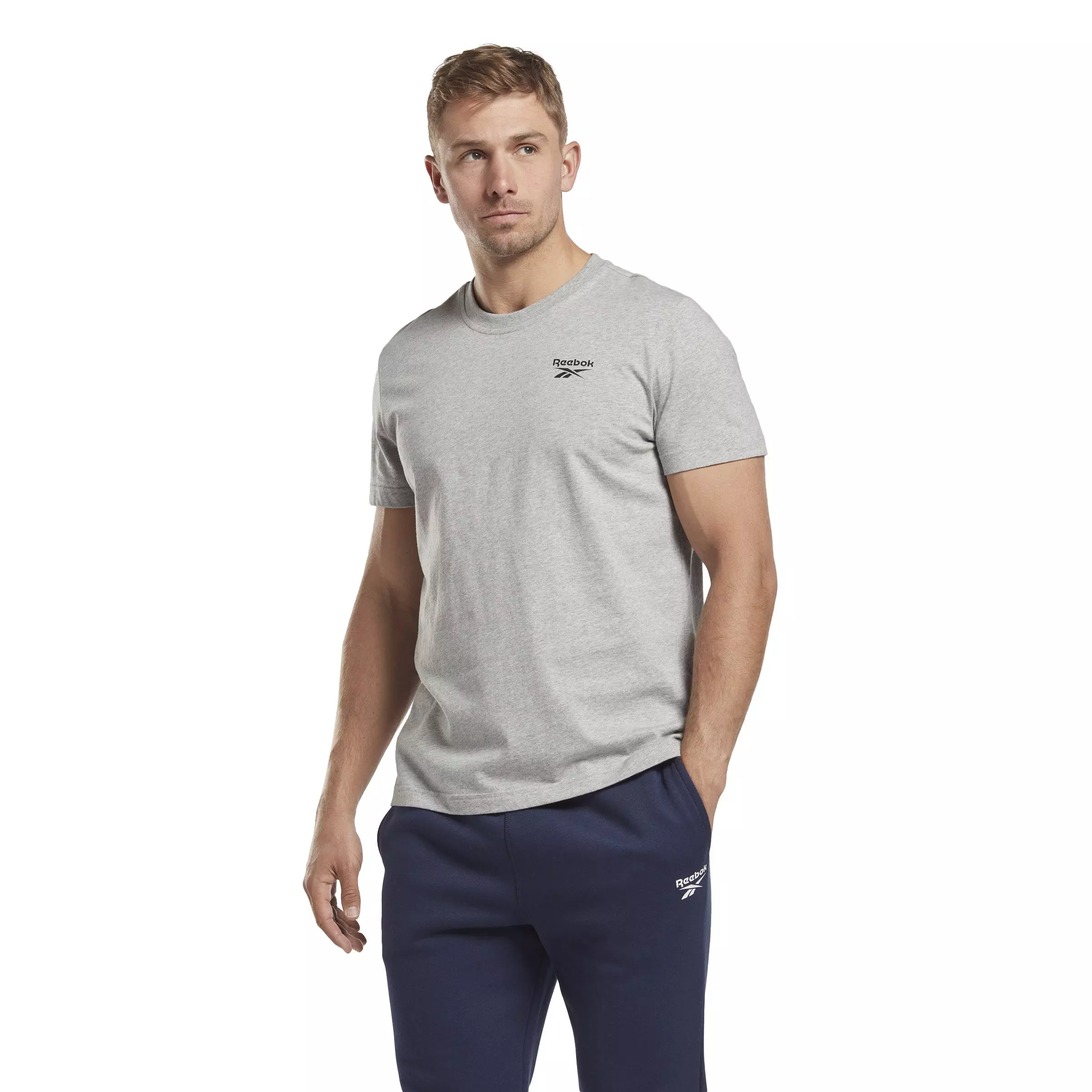 Reebok Men's Identity Classics T-Shirt- Grey - Hibbett