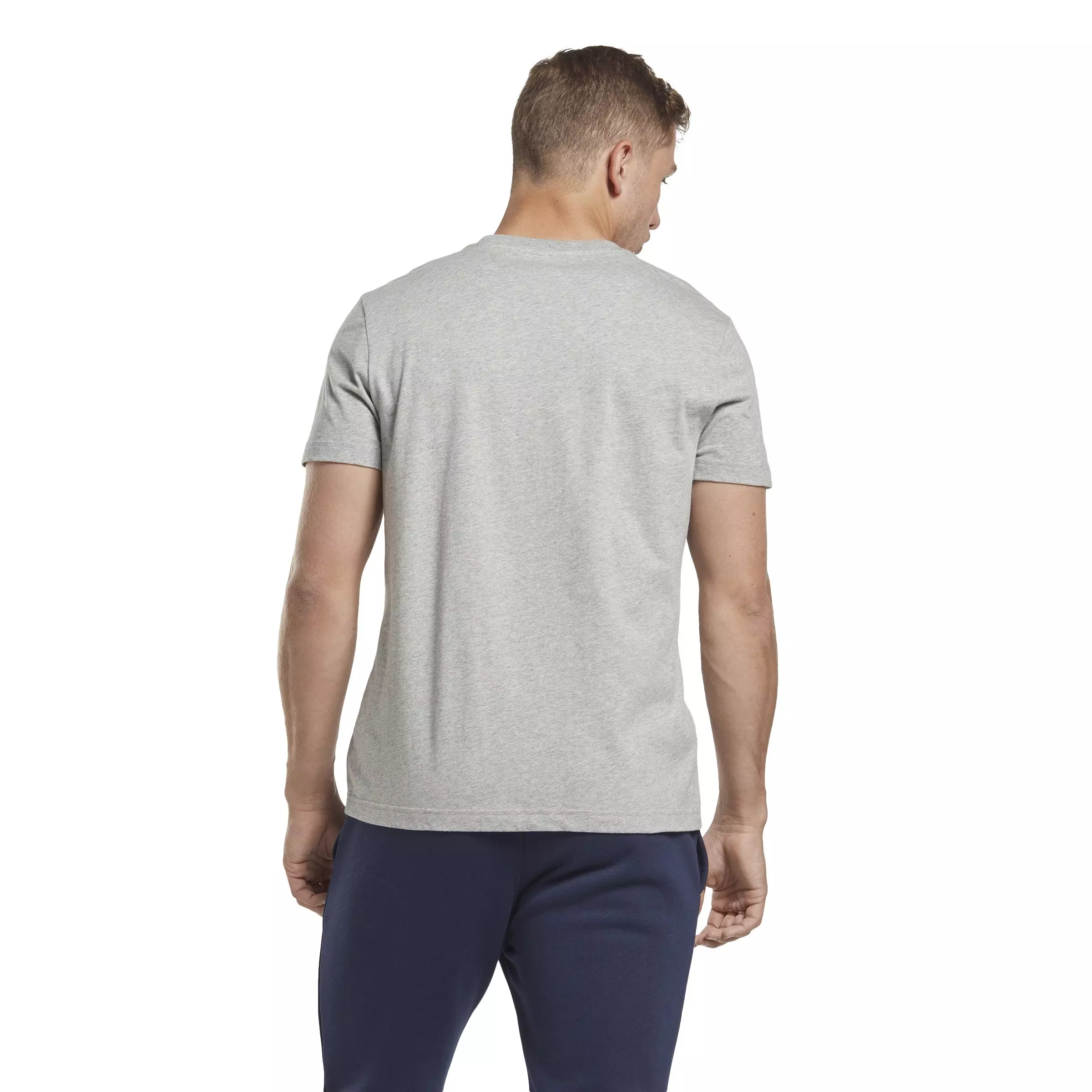 Reebok Men's Identity Classics T-Shirt- Grey - HEATHER/GREY