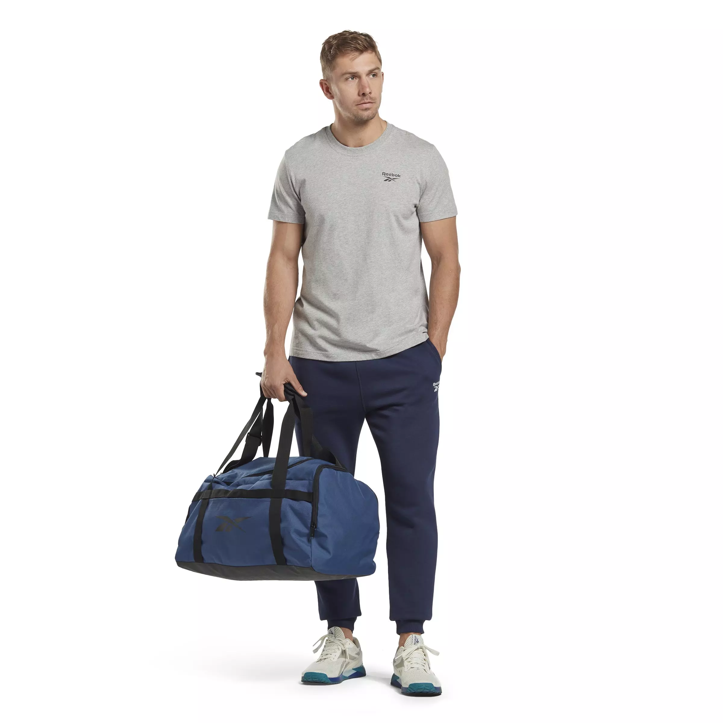 Reebok Men's Identity Classics T-Shirt- Grey - HEATHER/GREY