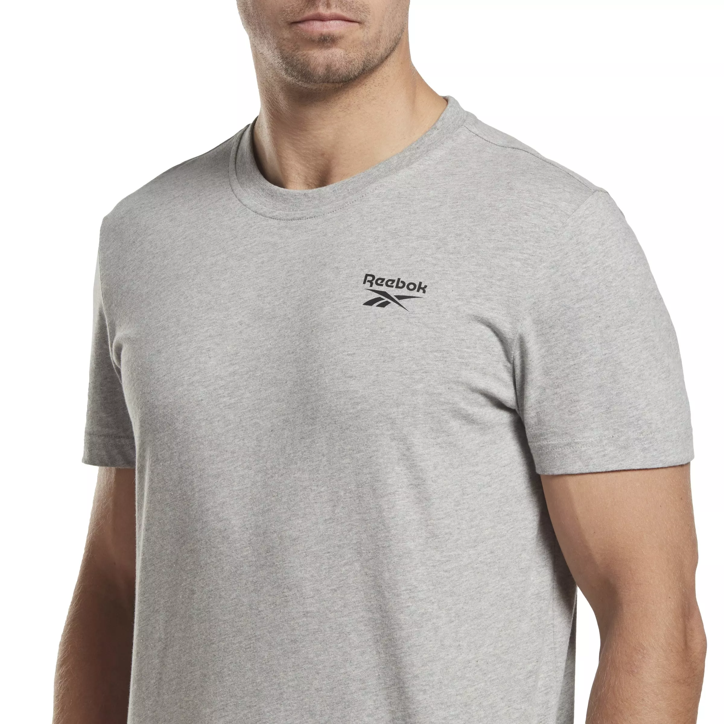 Reebok Men's Identity Classics T-Shirt- Grey - HEATHER/GREY