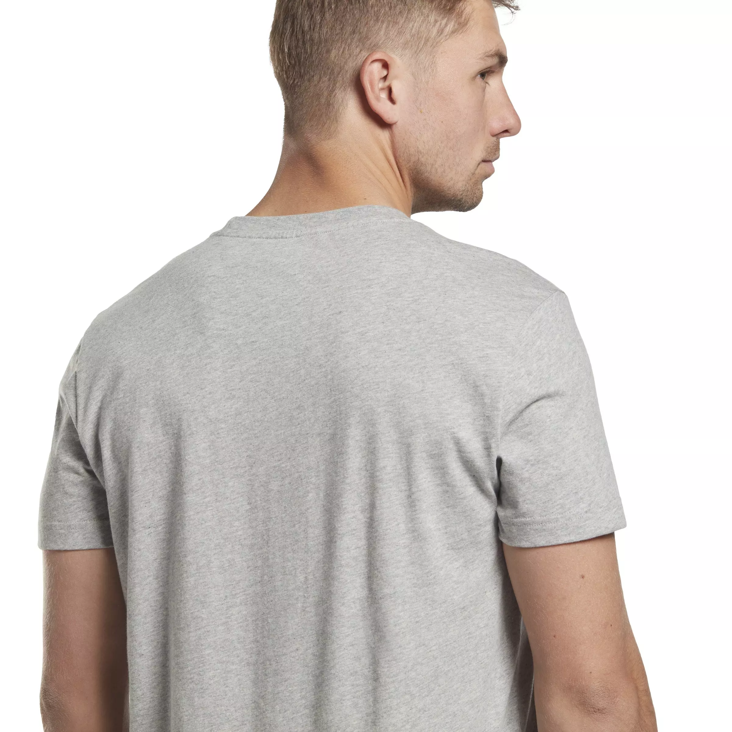 Reebok Men's Identity Classics T-Shirt- Grey - HEATHER/GREY