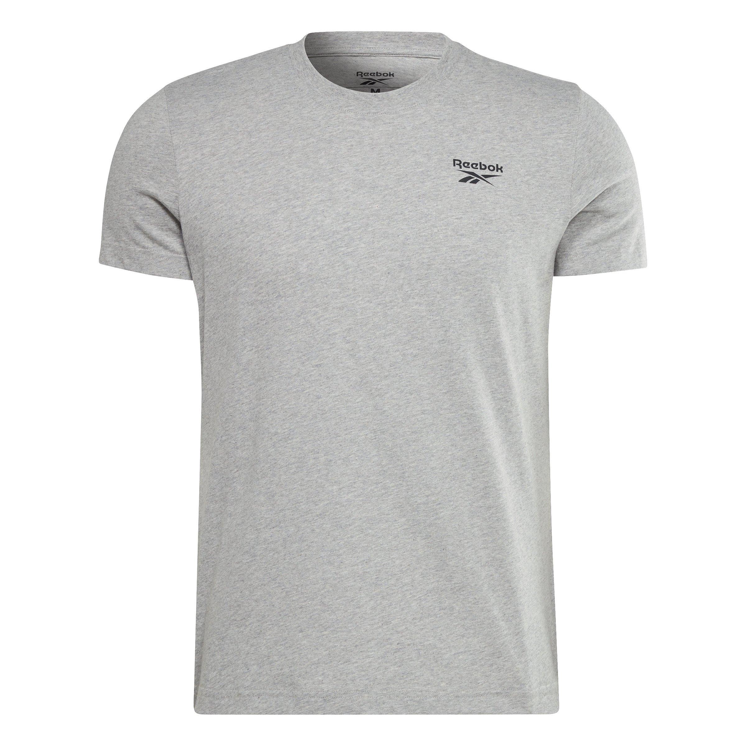 Reebok Men's Identity Classics T-Shirt- Grey - HEATHER/GREY Thumbnail View 6