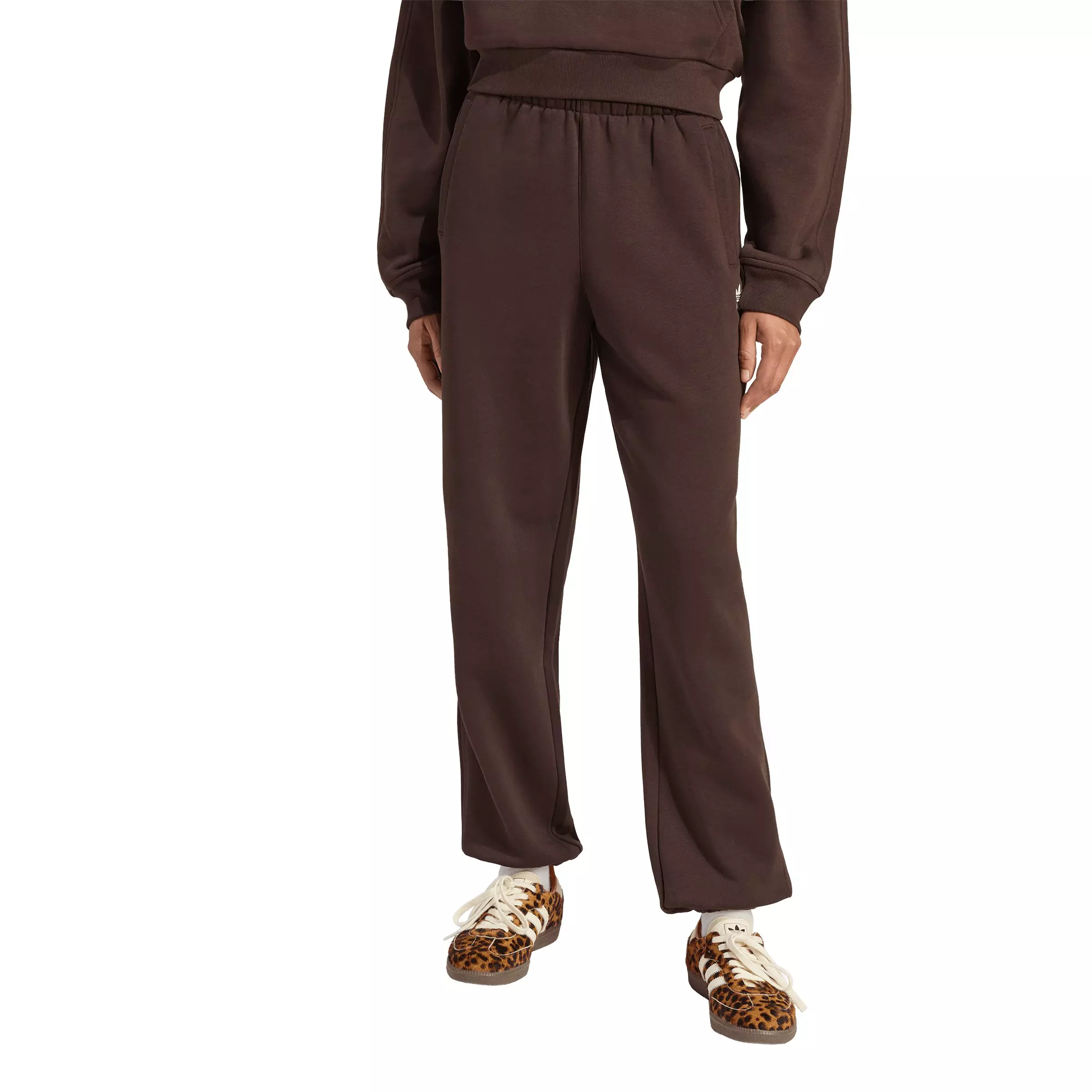 adidas Originals Women's Essentials Fleece Loose Joggers - Brown - BROWN