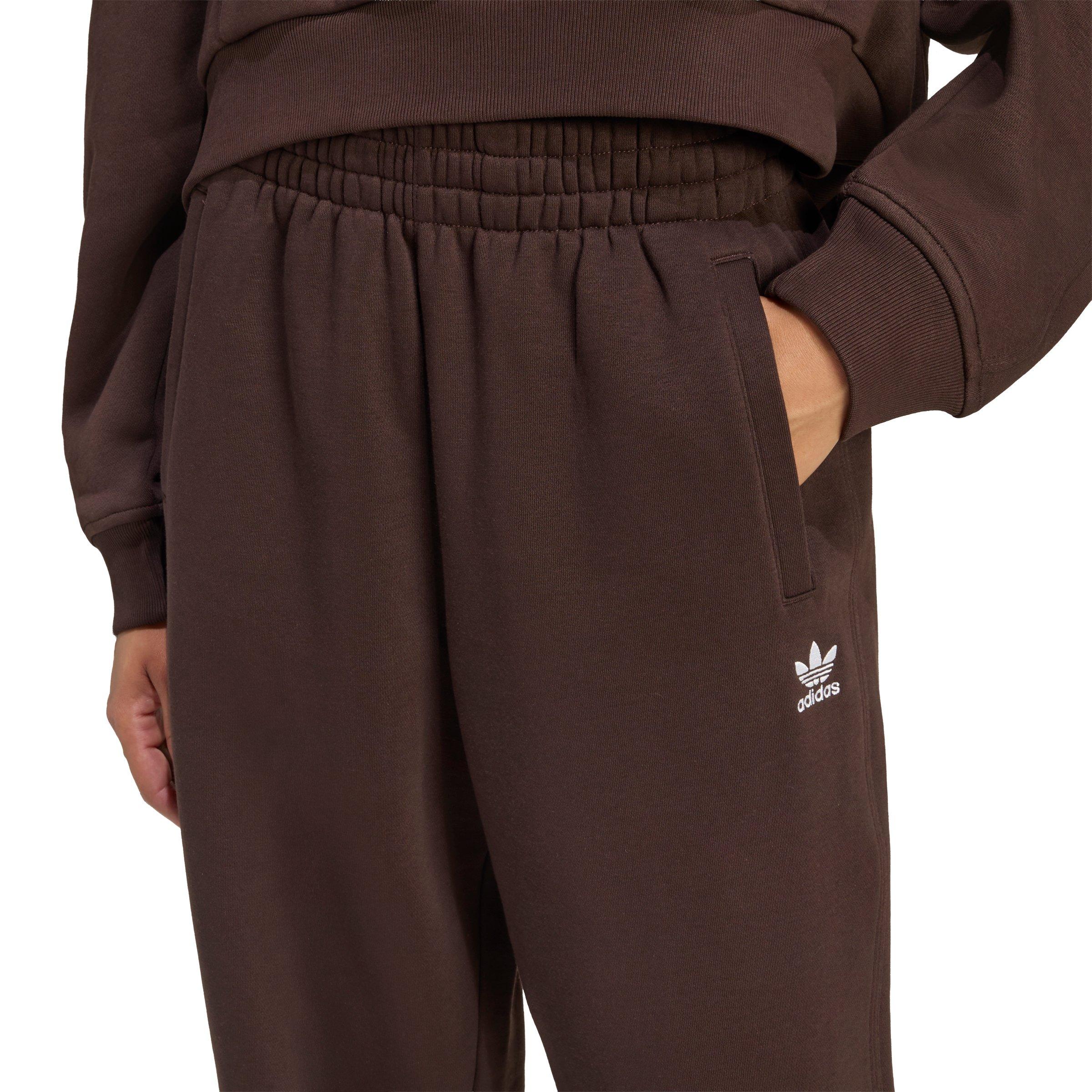 adidas Originals Women's Essentials Fleece Loose Joggers - Brown - BROWN Thumbnail View 3