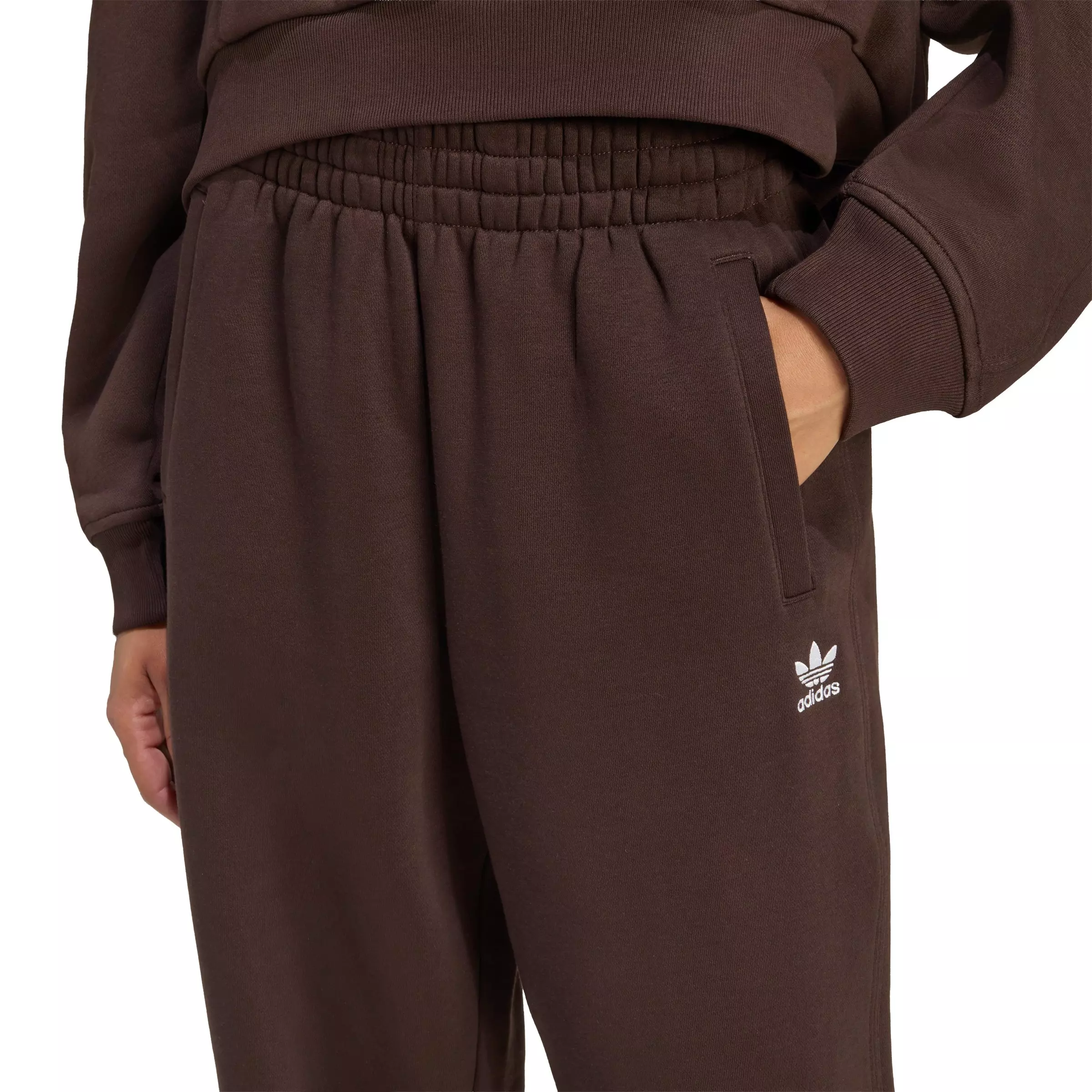 adidas Originals Women's Essentials Fleece Loose Joggers - Brown - BROWN