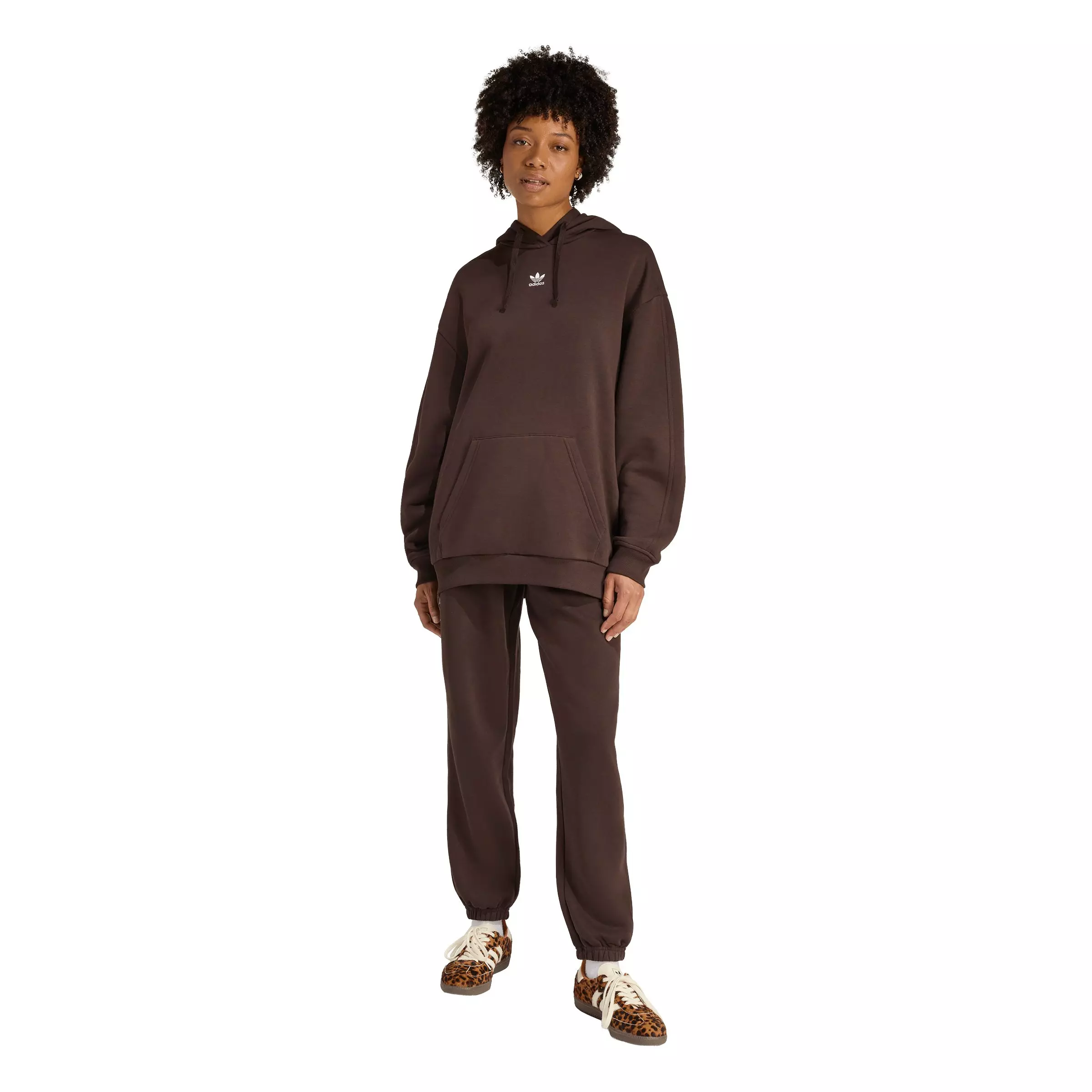 adidas Originals Women's Essentials Fleece Loose Joggers - Brown - BROWN