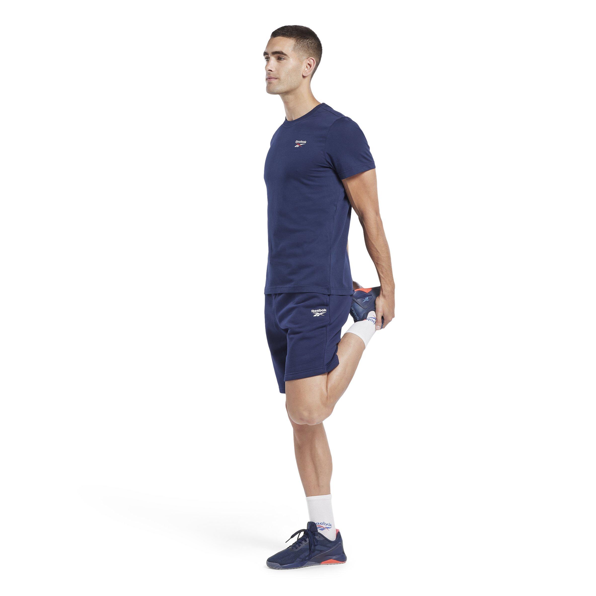 Reebok Men's Identity Classics T-Shirt- Navy - NAVY Thumbnail View 3