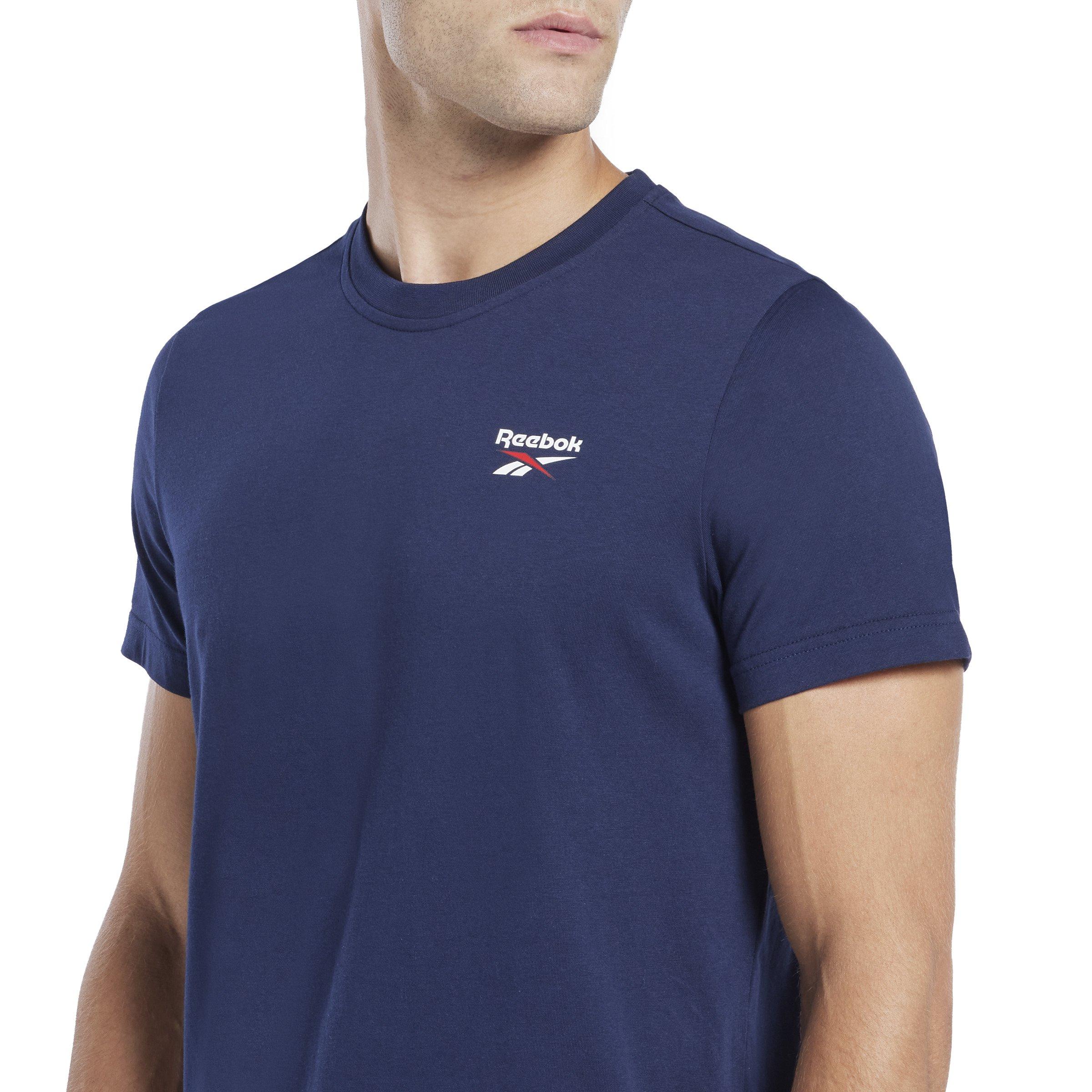 Reebok Men's Identity Classics T-Shirt- Navy - NAVY Thumbnail View 4