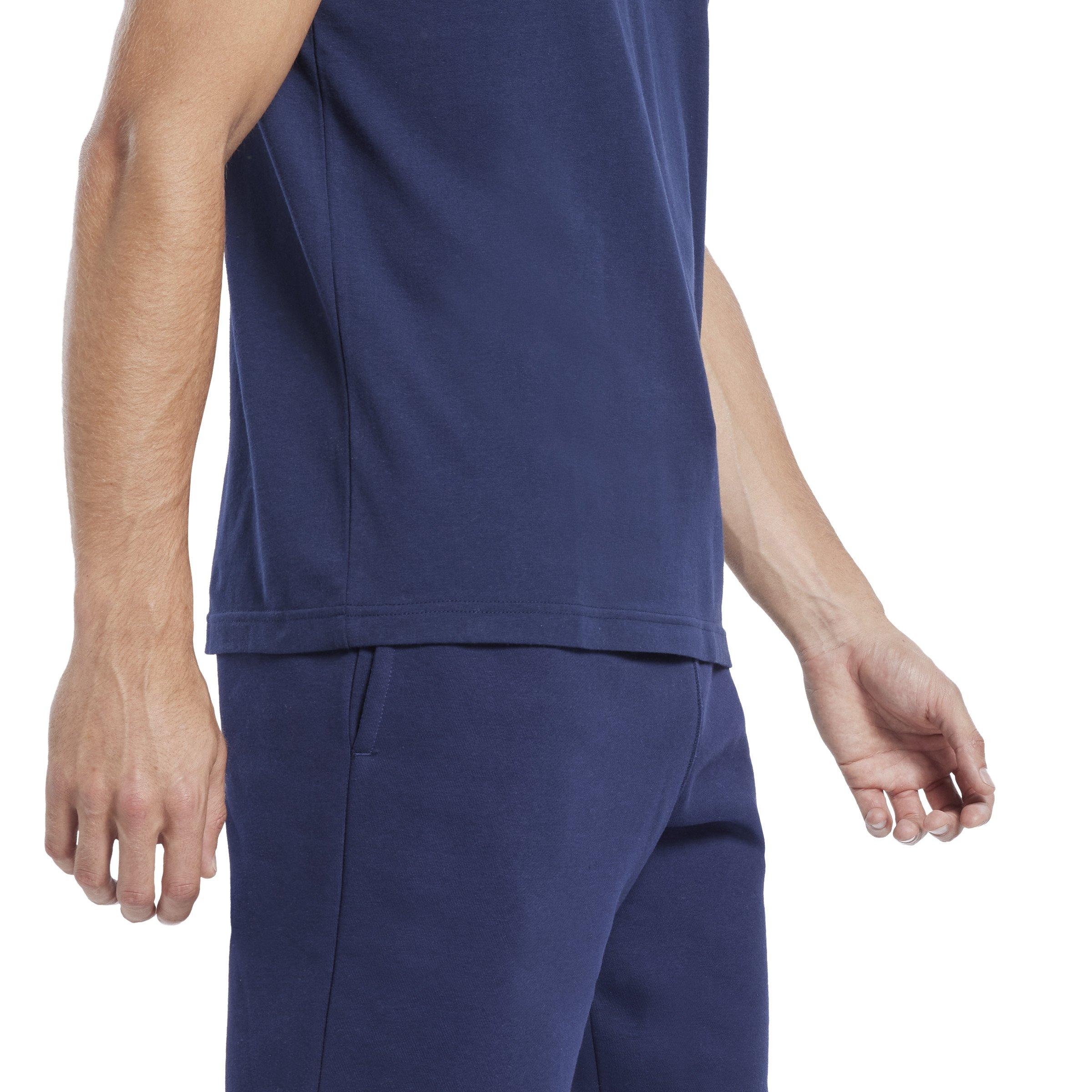 Reebok Men's Identity Classics T-Shirt- Navy - NAVY Thumbnail View 5