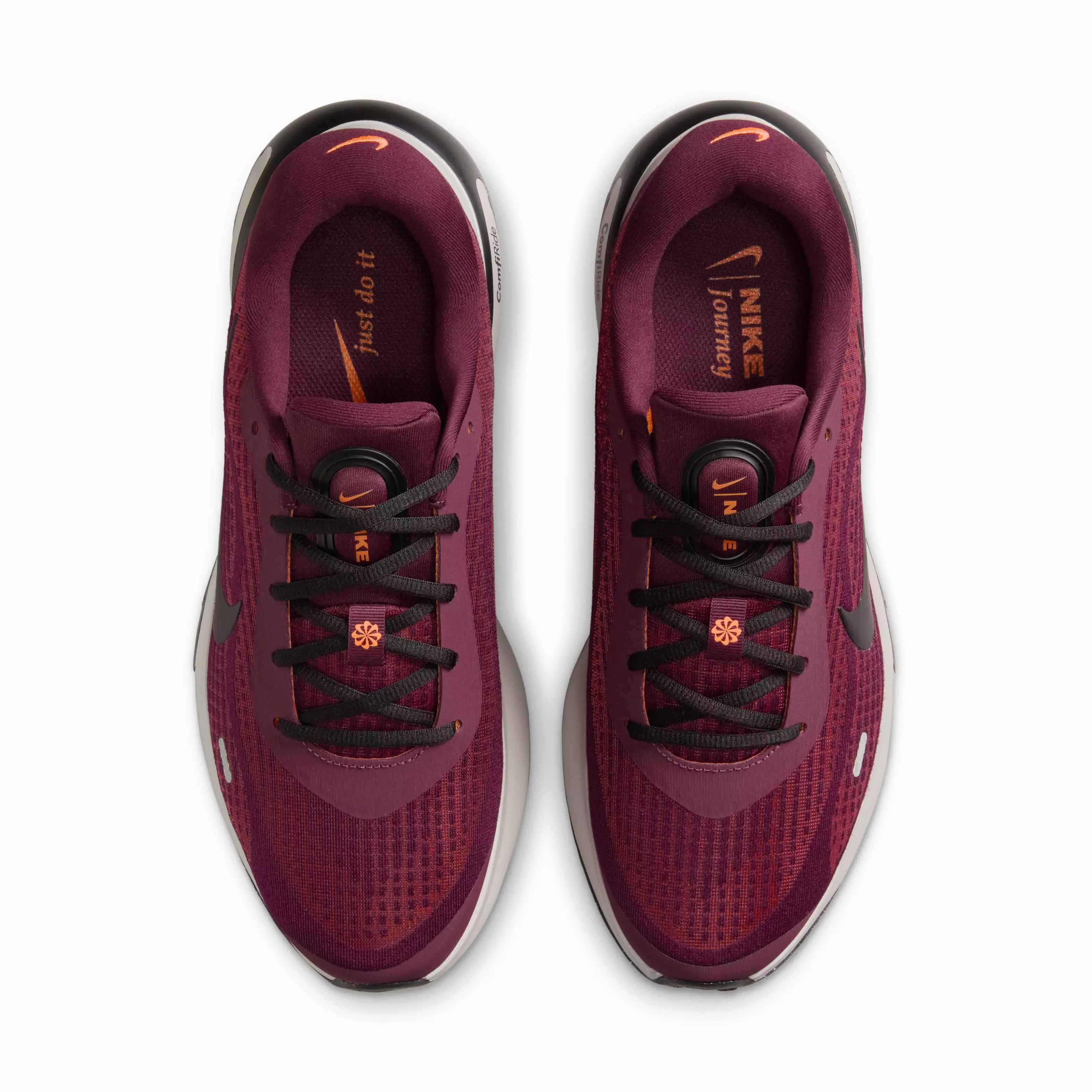 Nike Journey Run "Burgundy Crush/Monarch/Total Orange/Black" Men's Running Shoe - BURGUNDY/MONARCH/ORANGE/BLACK