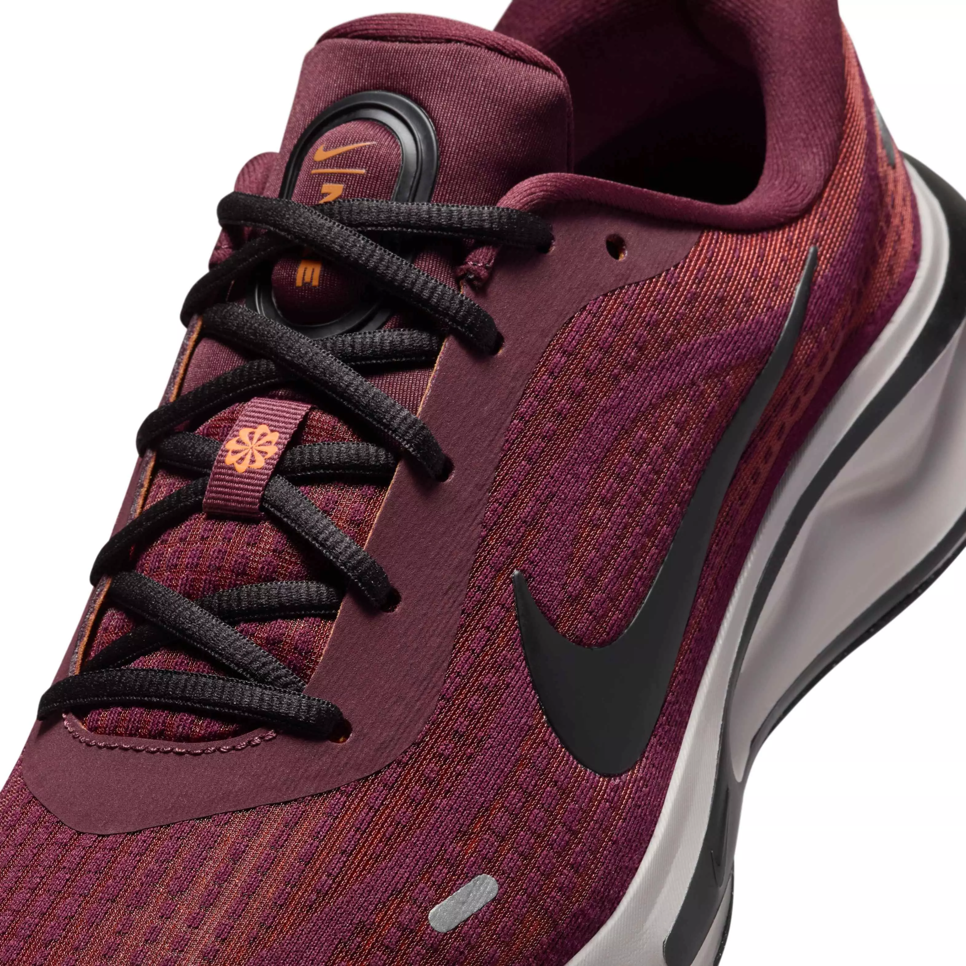 Nike Journey Run "Burgundy Crush/Monarch/Total Orange/Black" Men's Running Shoe - BURGUNDY/MONARCH/ORANGE/BLACK