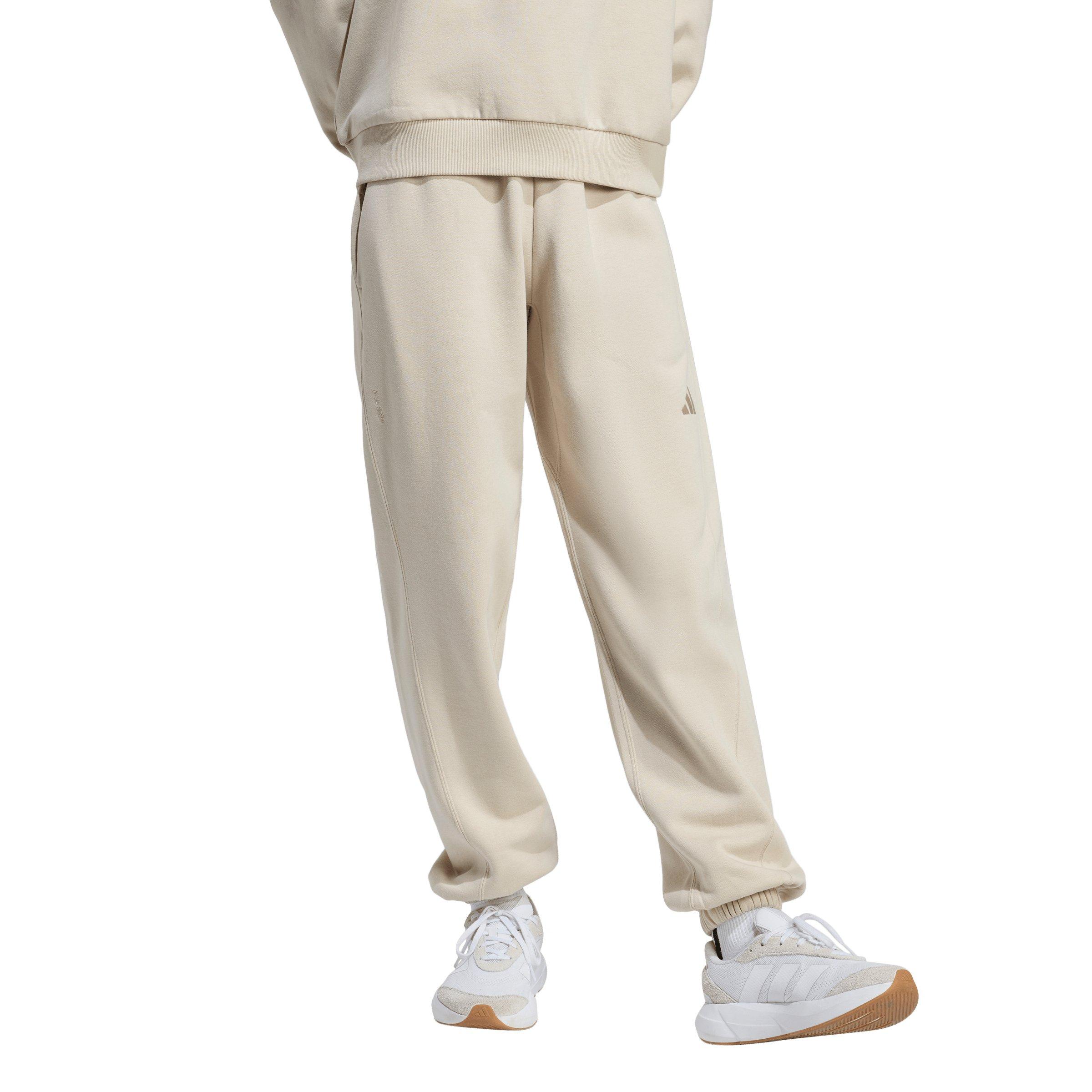 adidas Women's ALL SZN Fleece Loose Joggers - Beige - BEIGE Thumbnail View 1