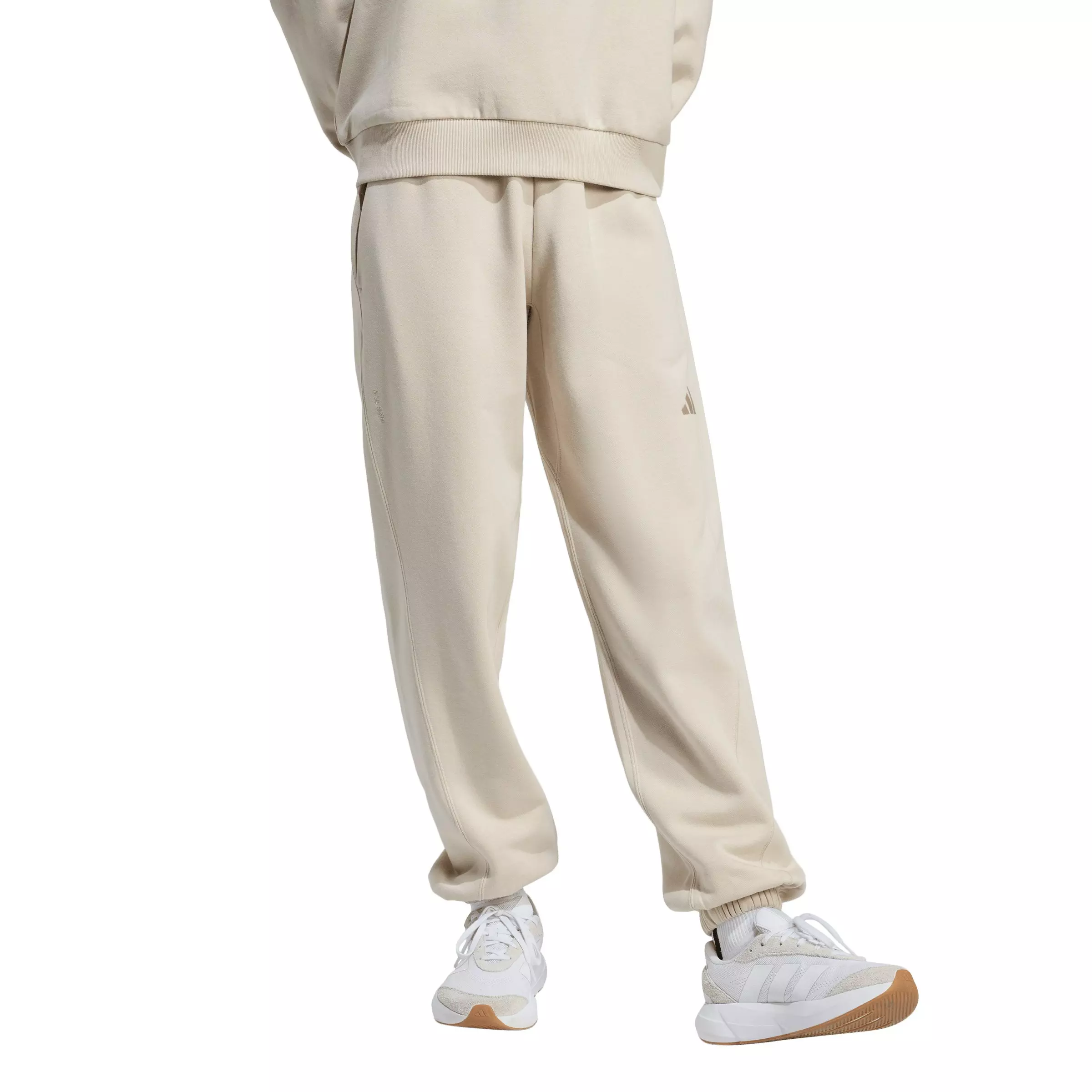 adidas Women's ALL SZN Fleece Loose Joggers - Beige - BEIGE