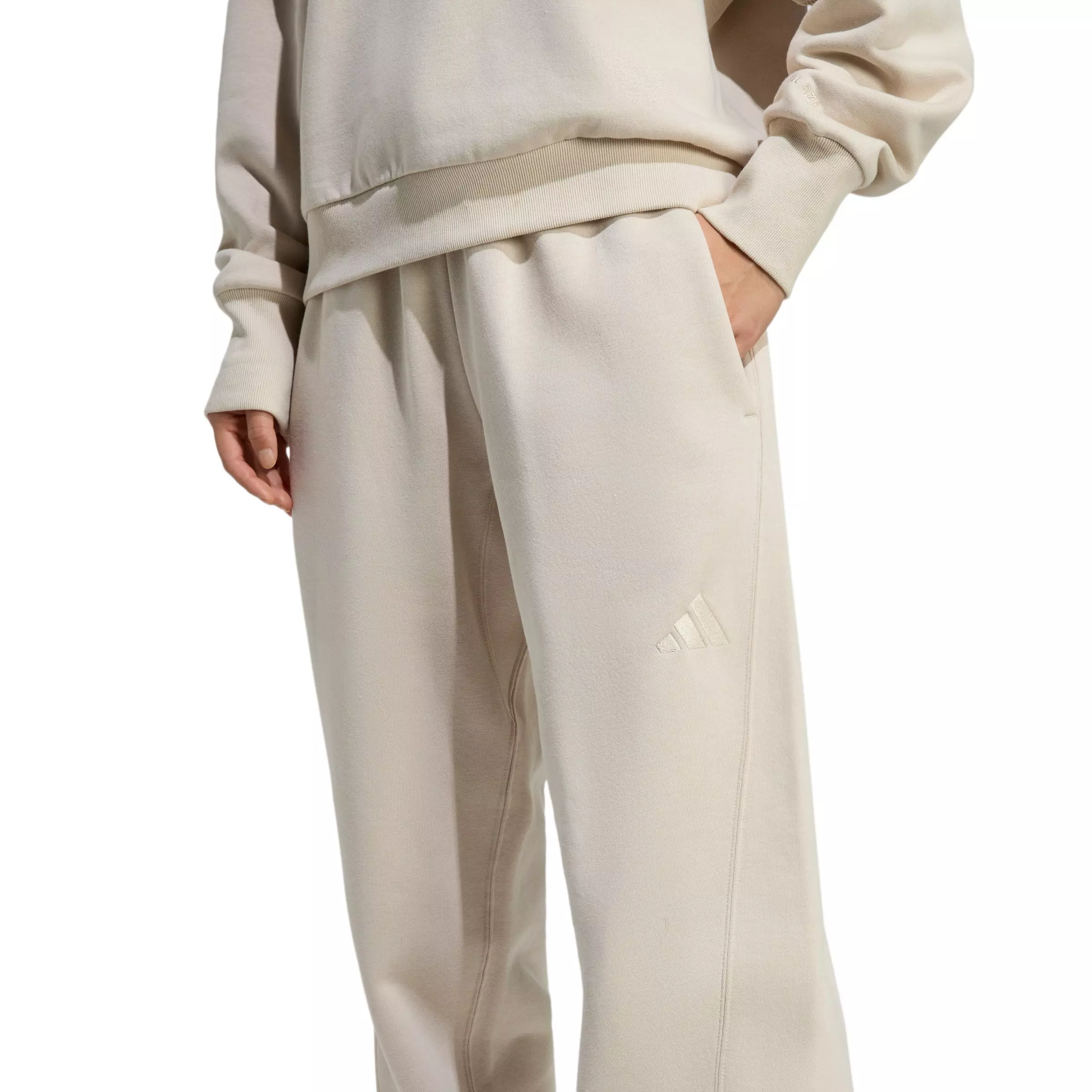 adidas Women's ALL SZN Fleece Loose Joggers - Beige - BEIGE