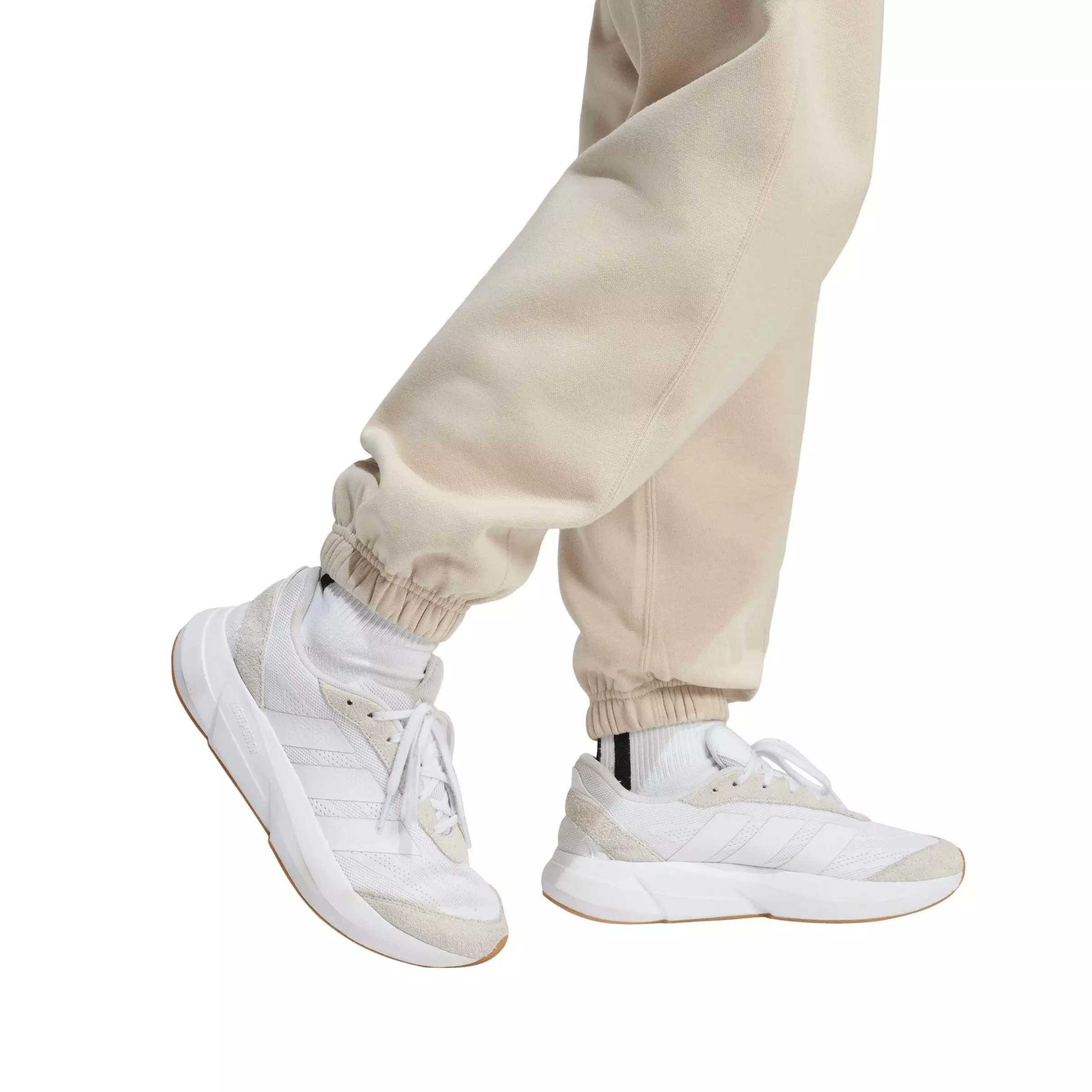 adidas Women's ALL SZN Fleece Loose Joggers - Beige - BEIGE