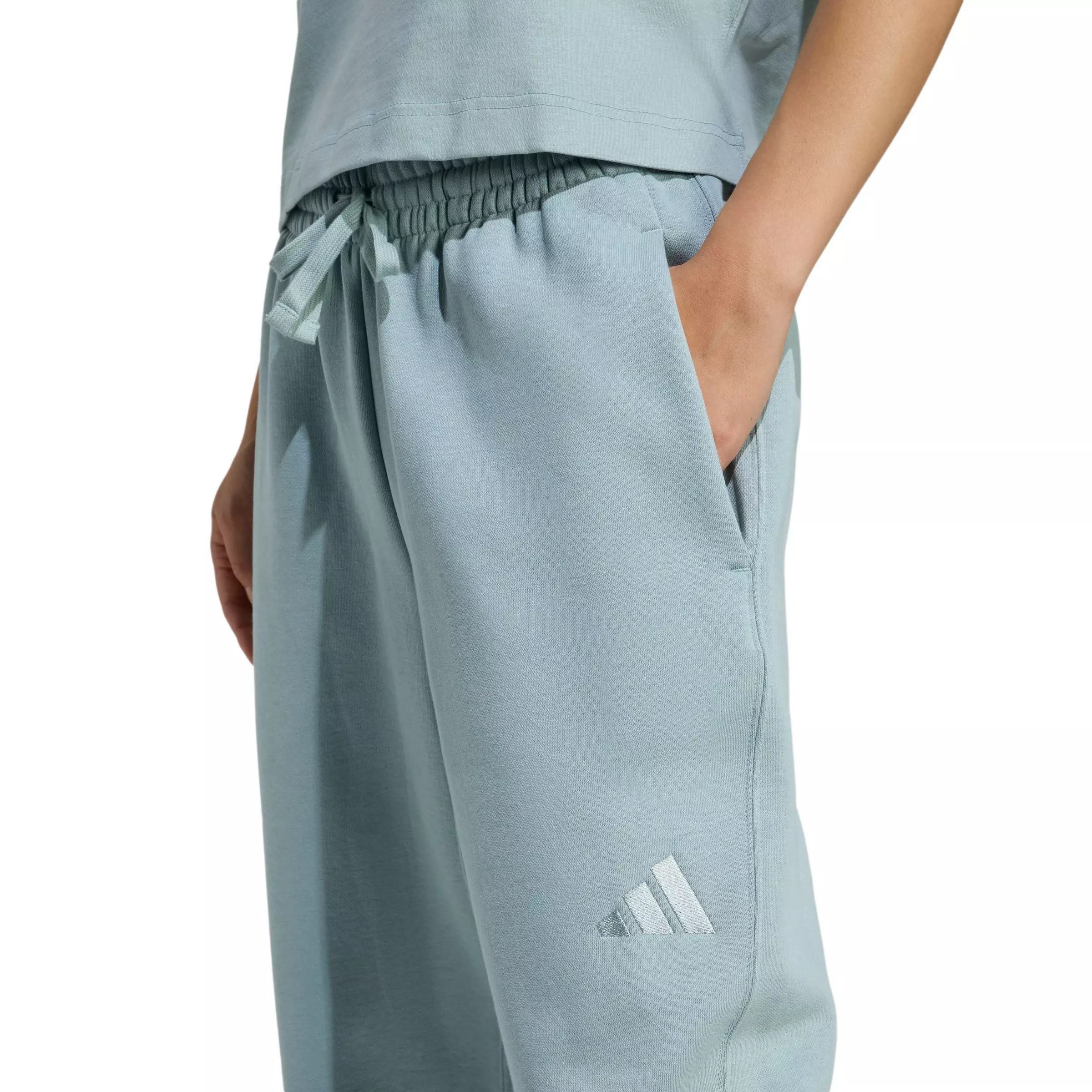 adidas Women's ALL SZN Fleece Loose Joggers - Sage Green - SAGE GREEN