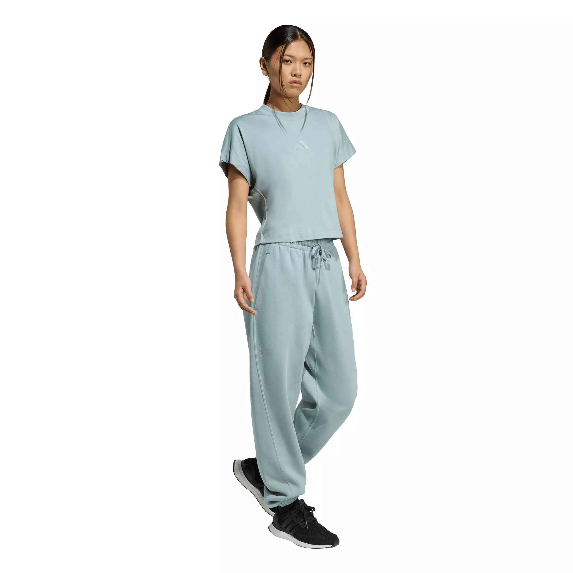 adidas Women's ALL SZN Fleece Loose Joggers - Sage Green - SAGE GREEN