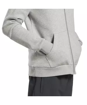Reebok Men's Identity Fleece Full-Zip Jacket- Grey