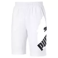 PUMA Big Logo Men's 10" Shorts - WHITE/BLACK