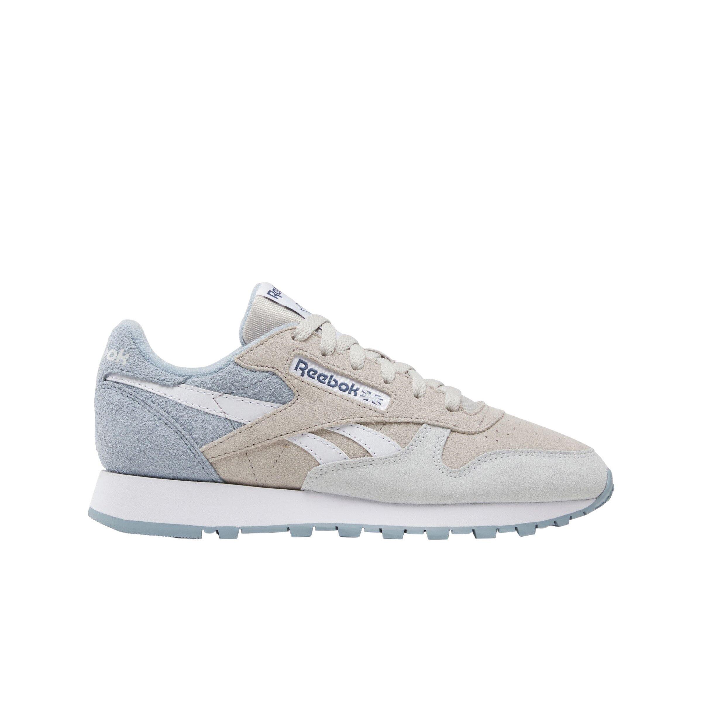 Reebok Classic Leather "Beige/Blue/White" Women's Shoe - BEIGE/BLUE/WHITE Thumbnail View 1