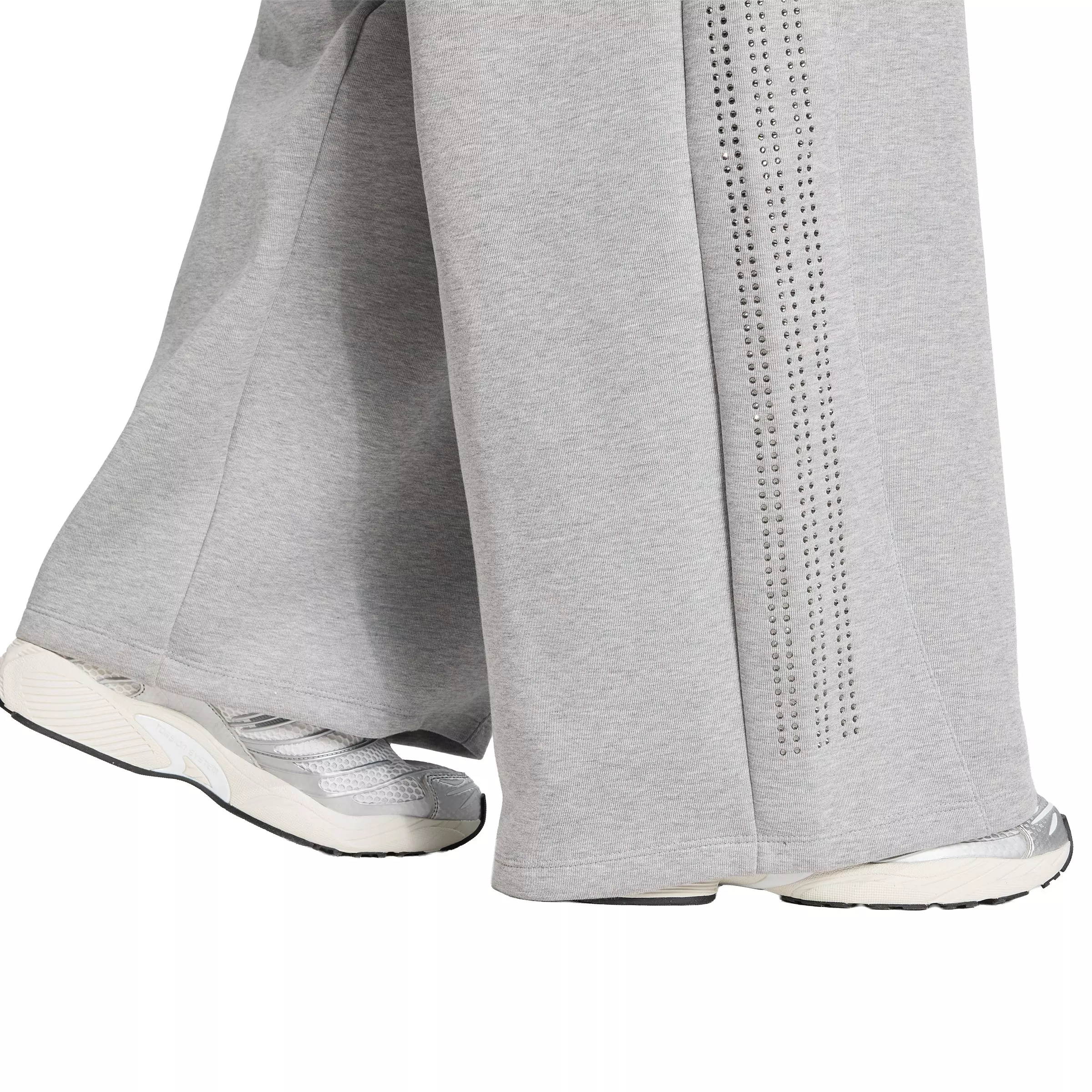 adidas Originals Women's Teamgeist Rhinestone Track Pants - Grey - GREY