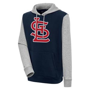 Antigua Men's St. Louis Cardinals Large Logo Victory Pullover Hoodie