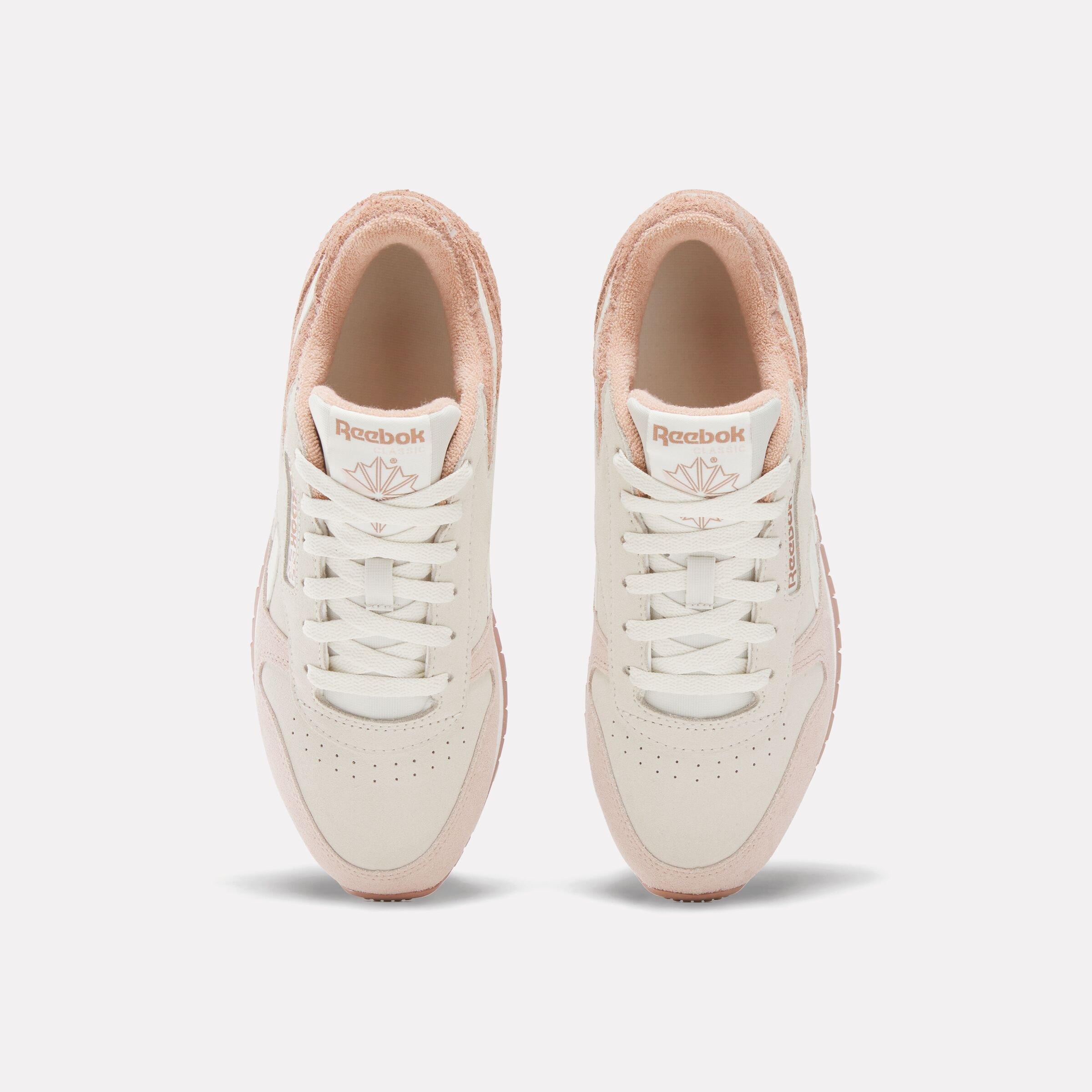 Reebok Classic Leather "Pink/Beige/White" Women's Shoe - PINK/BEIGE/WHITE Thumbnail View 4