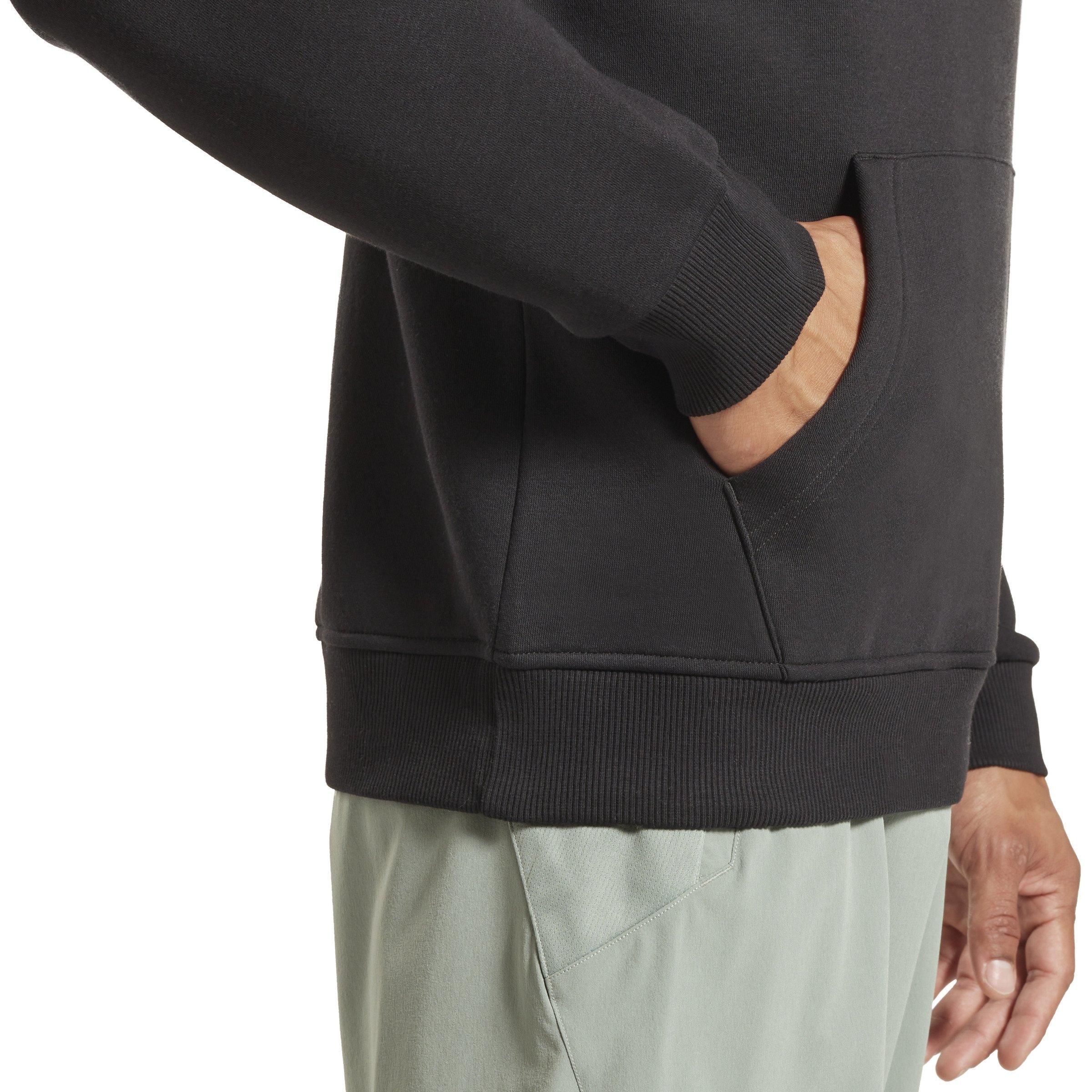 Reebok Men's Identity Fleece Stacked Logo Pullover- Black - BLACK Thumbnail View 5