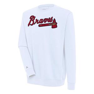 Antigua Men's Atlanta Braves Large Logo Victory Crew